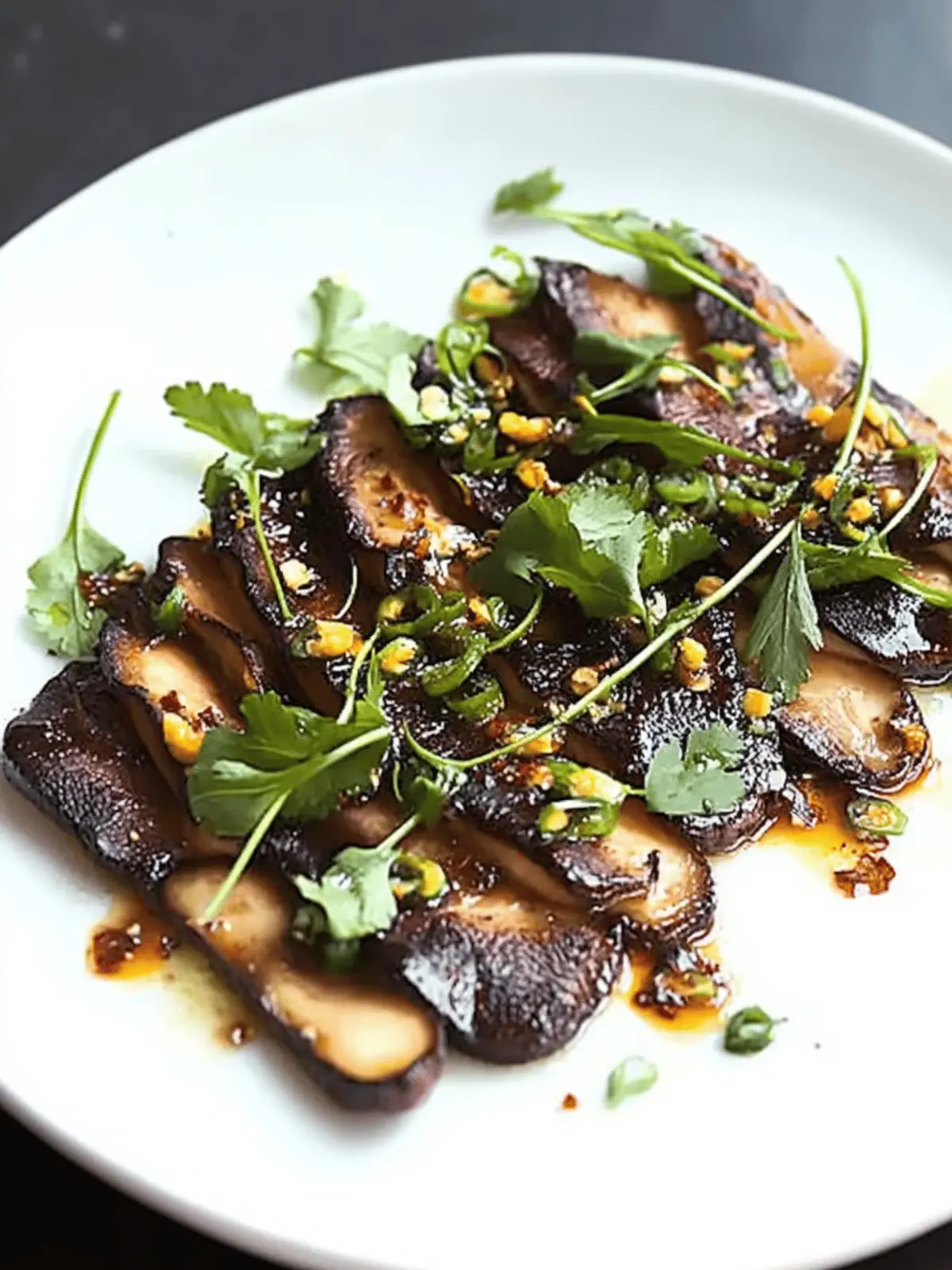 Elevate Your Dinner: Miso-Marinated Portobello Carpaccio 4 Miso-Marinated Portobello Carpaccio