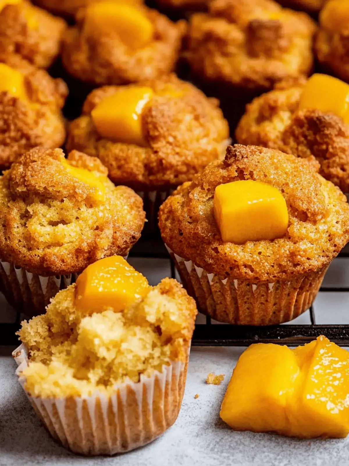 Delicious Mango Muffins with Coconut for a Tropical Twist 2 Mango muffins
