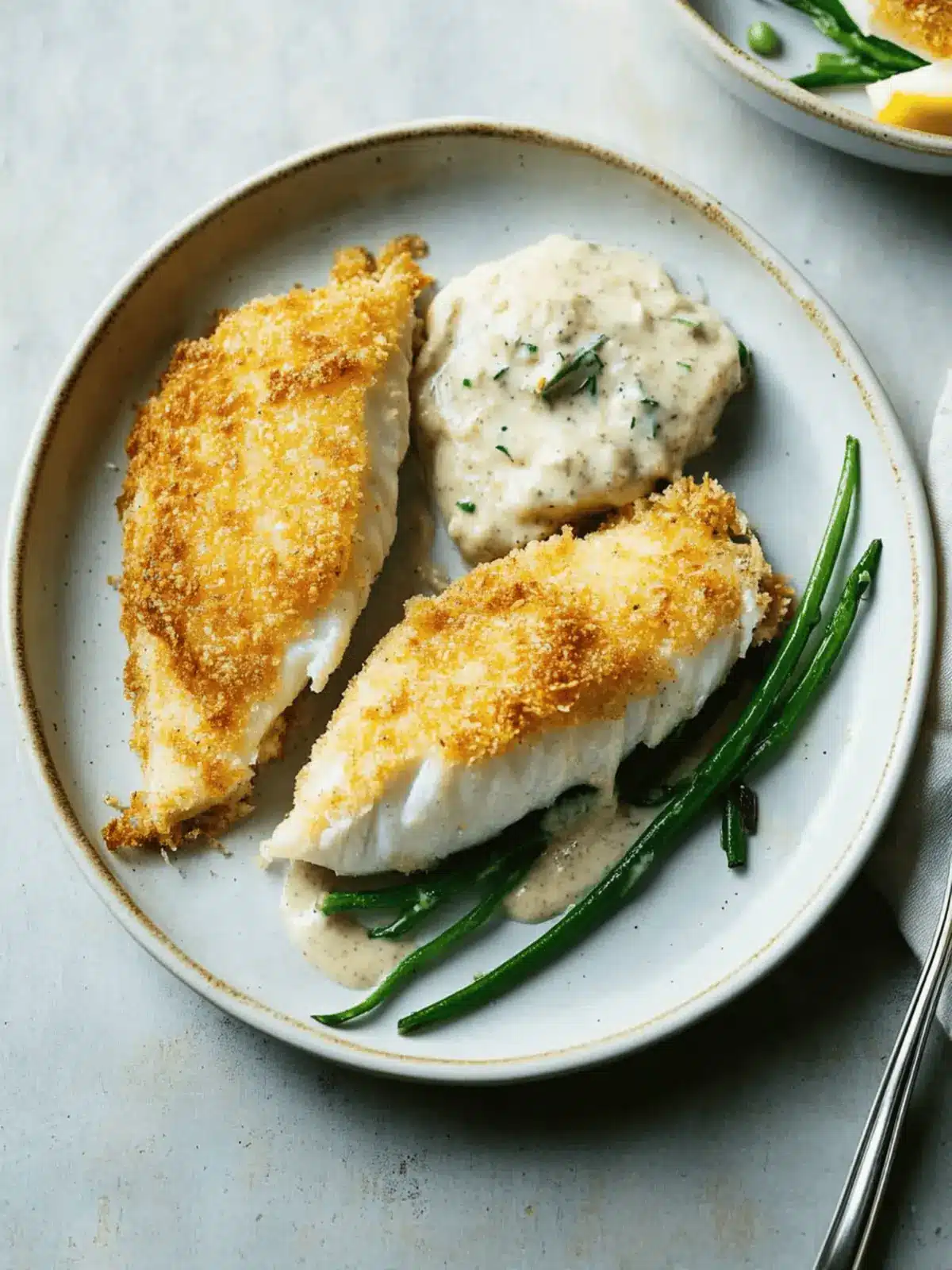 Crispy Baked Fish with Tartar Sauce for Happy Families 2 Crispy Baked Fish With Tartar Sauce