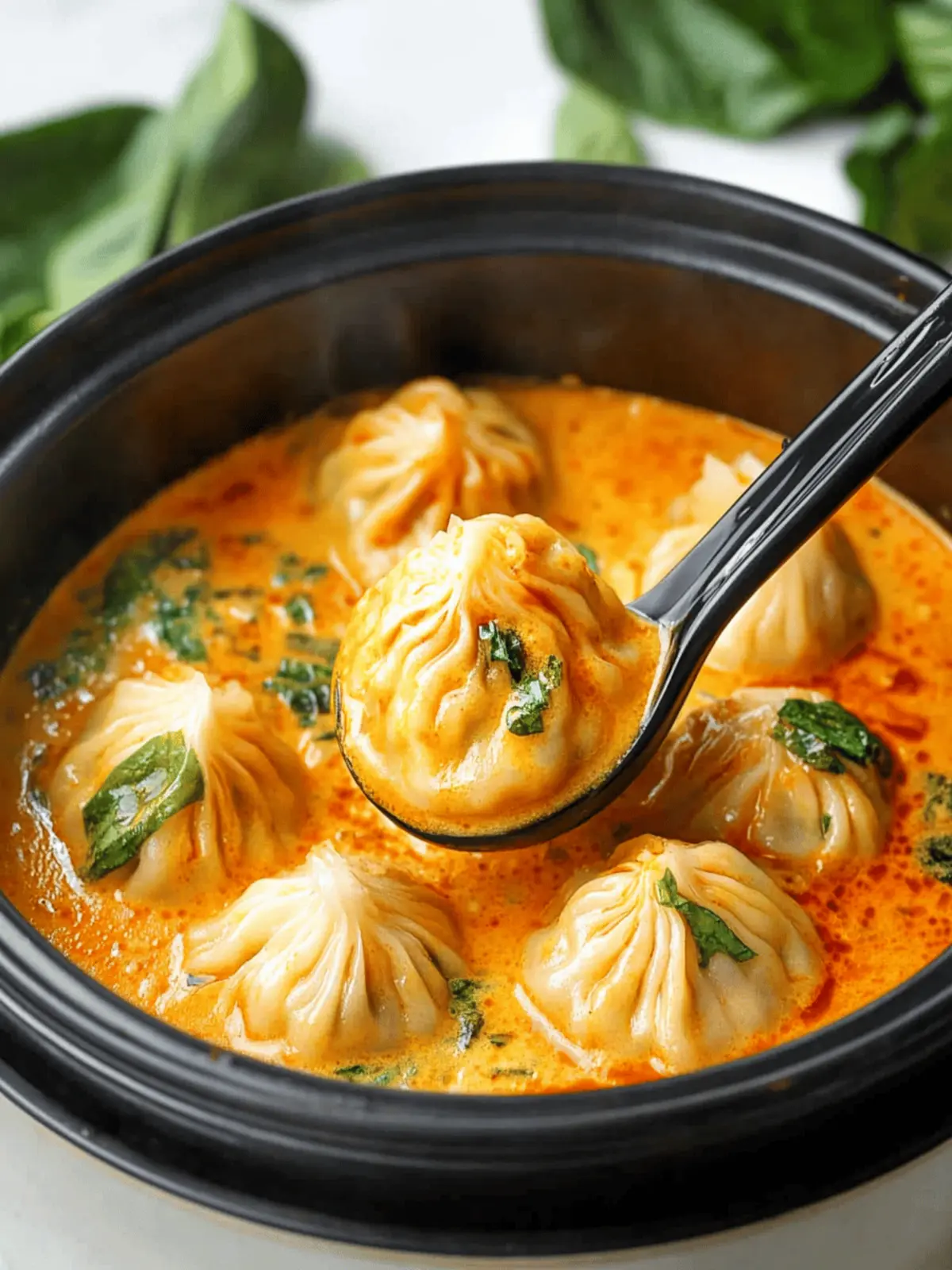 Soup Dumplings in Thai Red Curry Sauce for Speedy Comfort 4 Soup Dumplings in Thai Red Curry Sauce