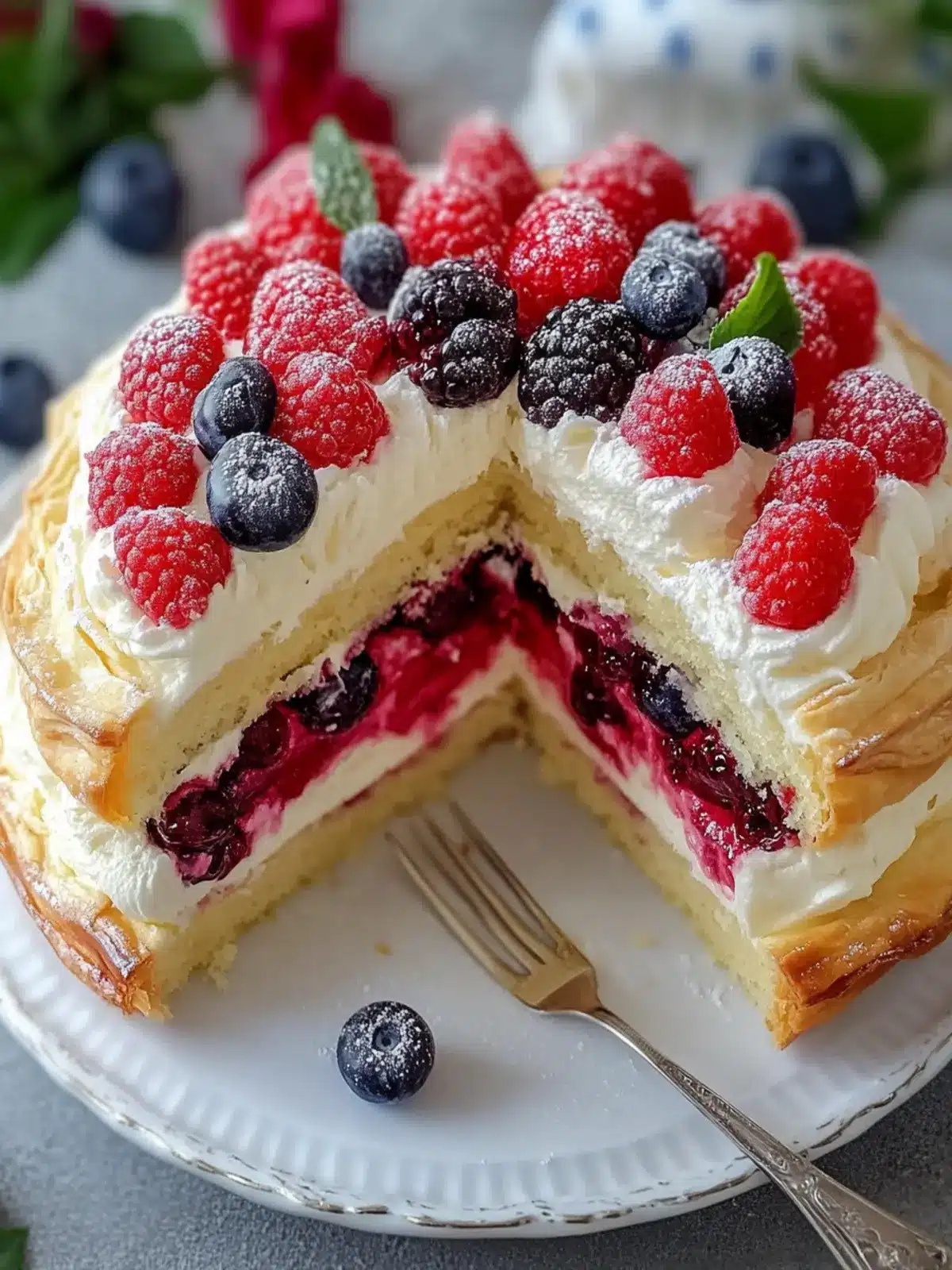 Decadent Berry Cream Pastry Cake for Sweet Moments 2 Berry Cream Pastry Cake