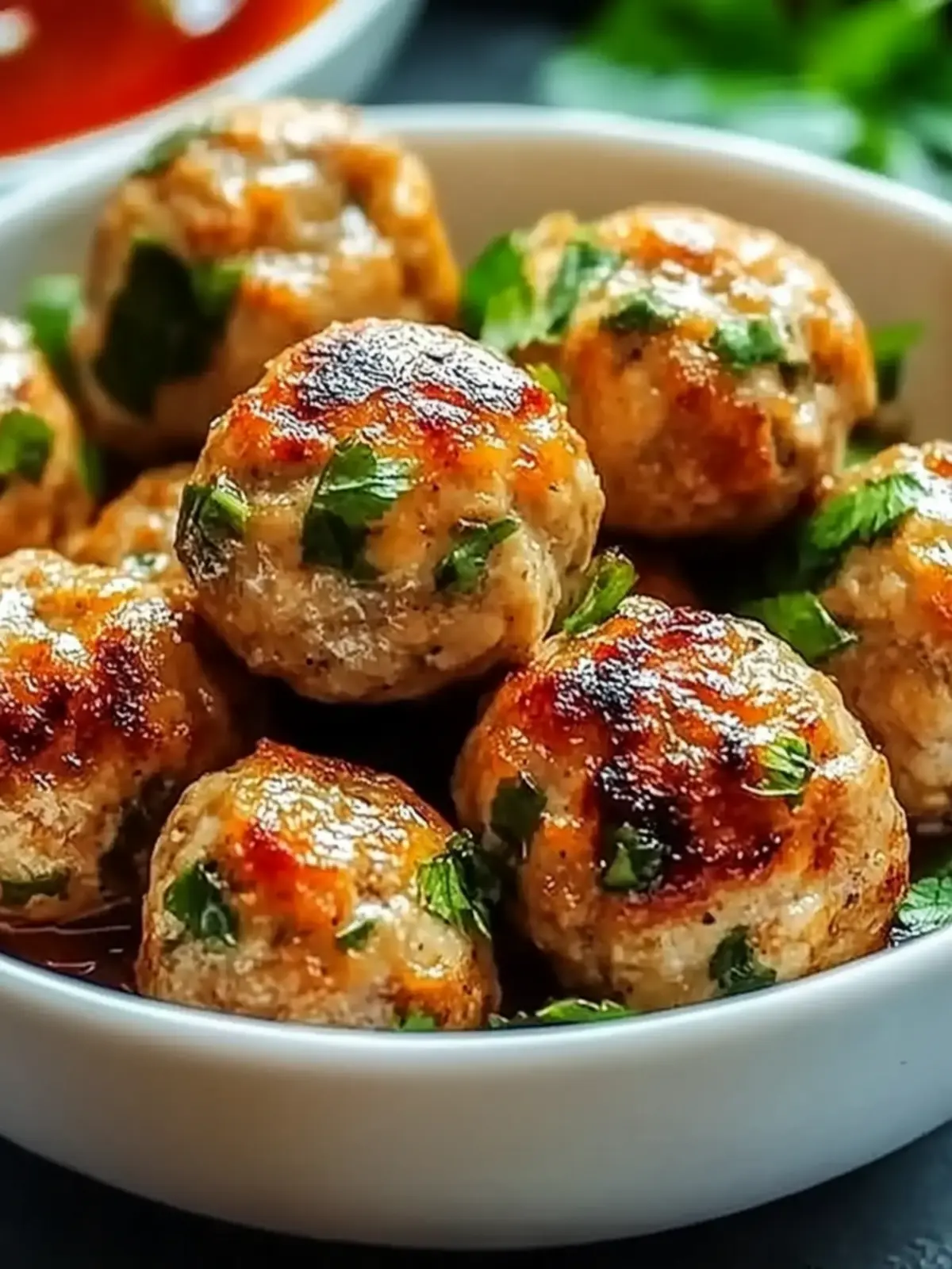 Savory Thai Baked Chicken Meatballs for a Flavorful Feast 2 Thai Baked Chicken Meatballs