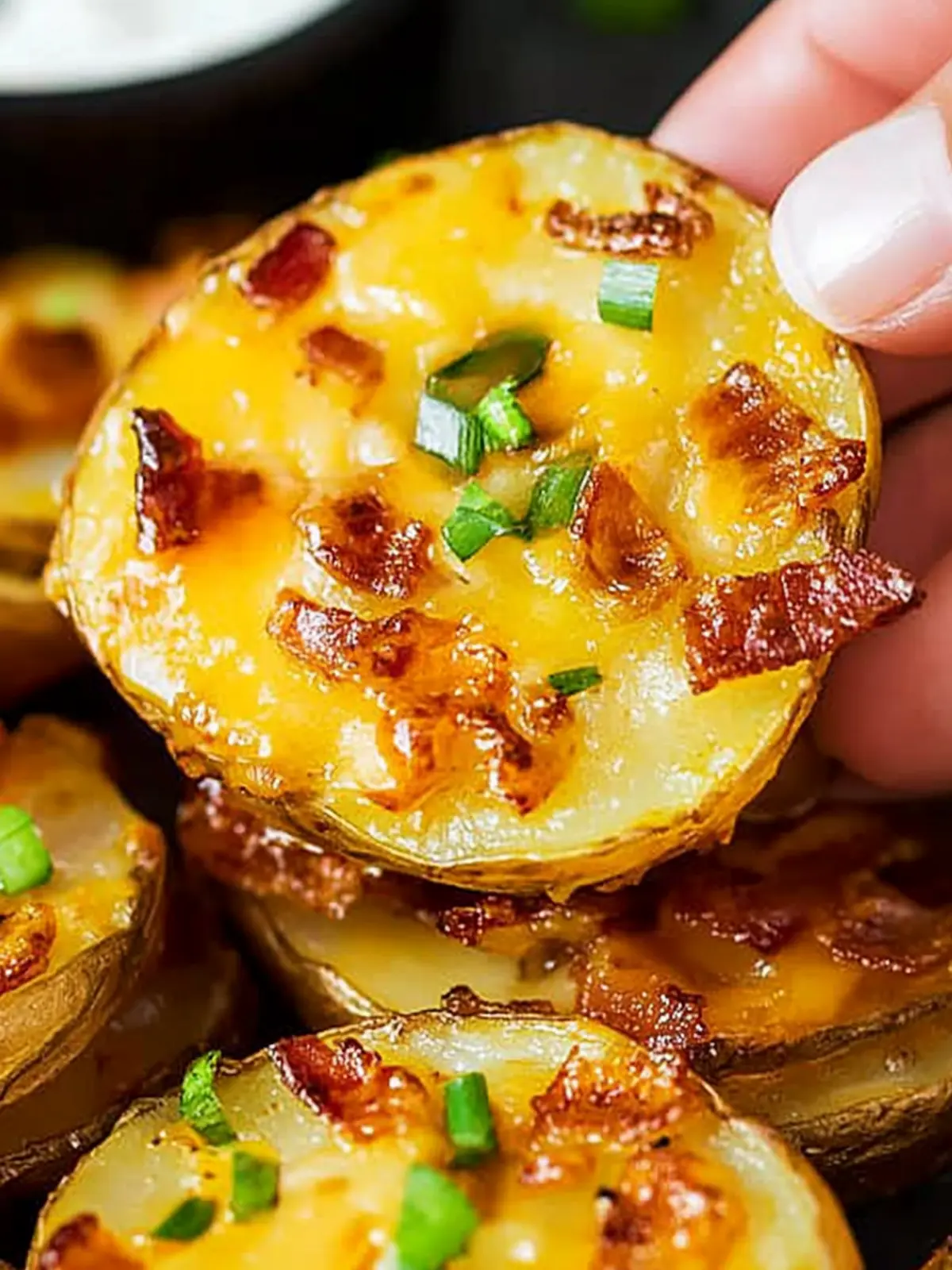 Irresistible Baked Potato Slices Topped with Bacon Bliss 3 Baked Potato Slices