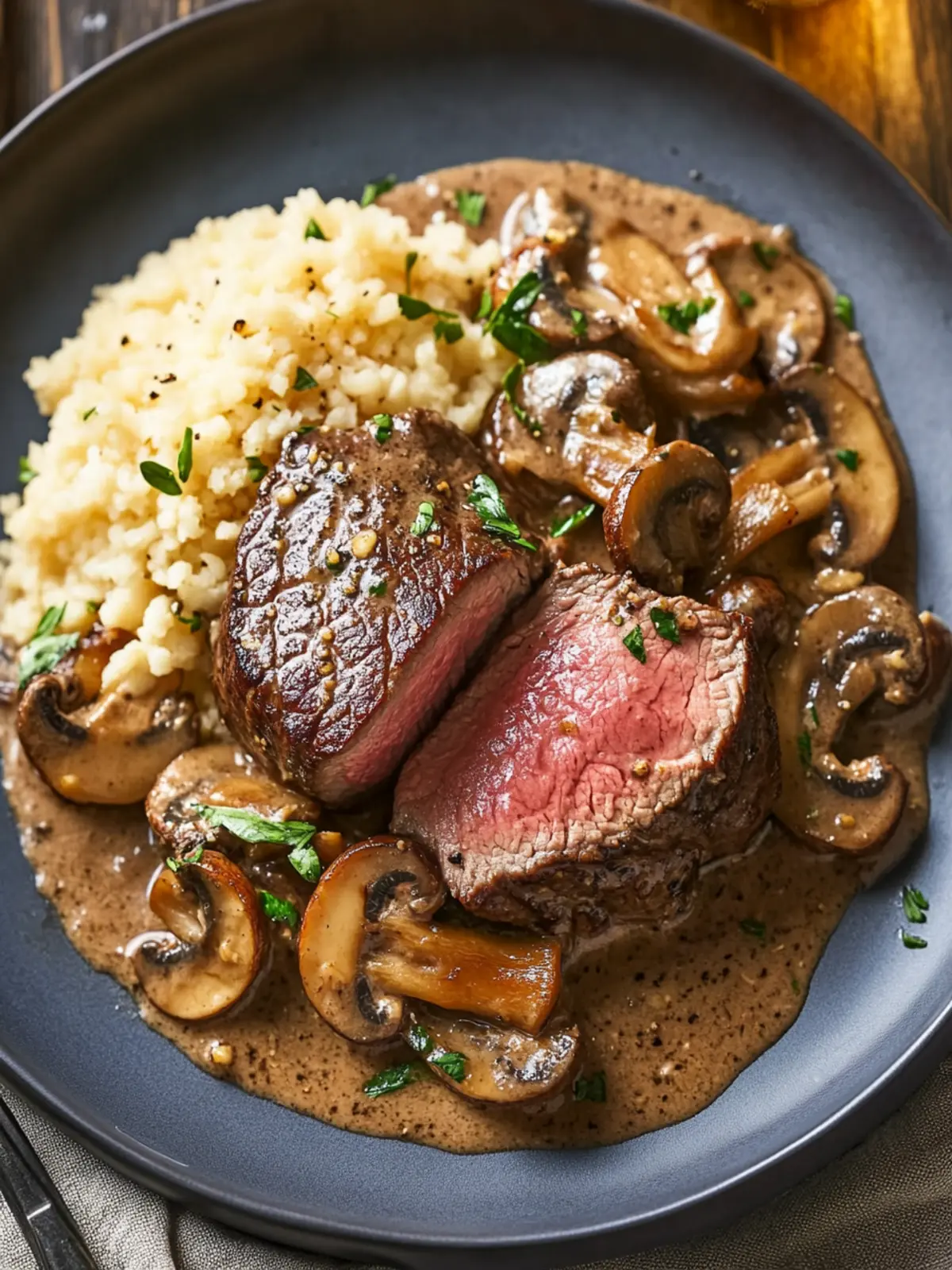 Indulge in Beef Tenderloin in Mushroom Sauce Delight 3 Beef Tenderloin in a Mushroom Sauce
