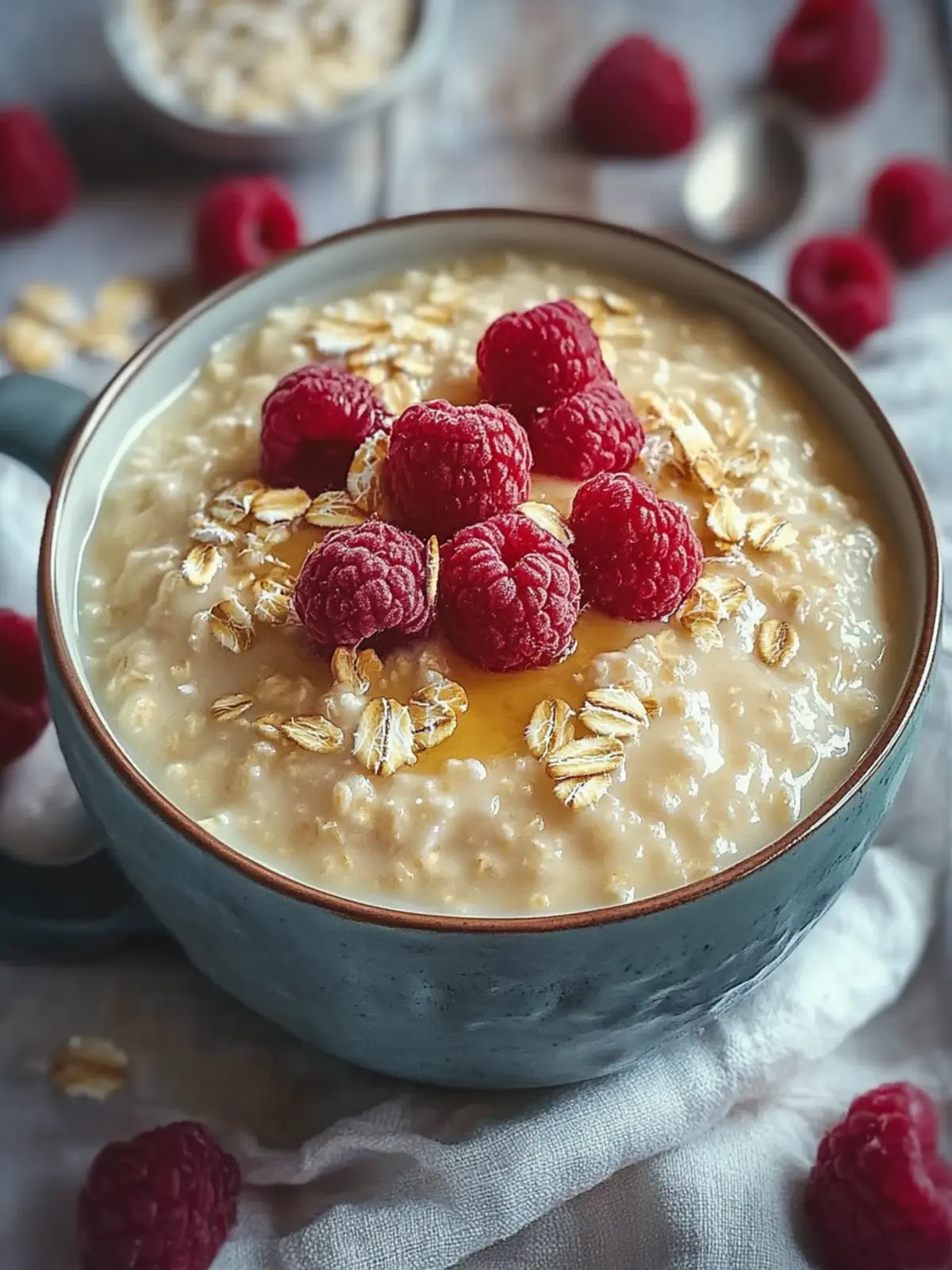 Creamy Custard Oatmeal with Fruits for a Gourmet Breakfast 2 Custard Oatmeal