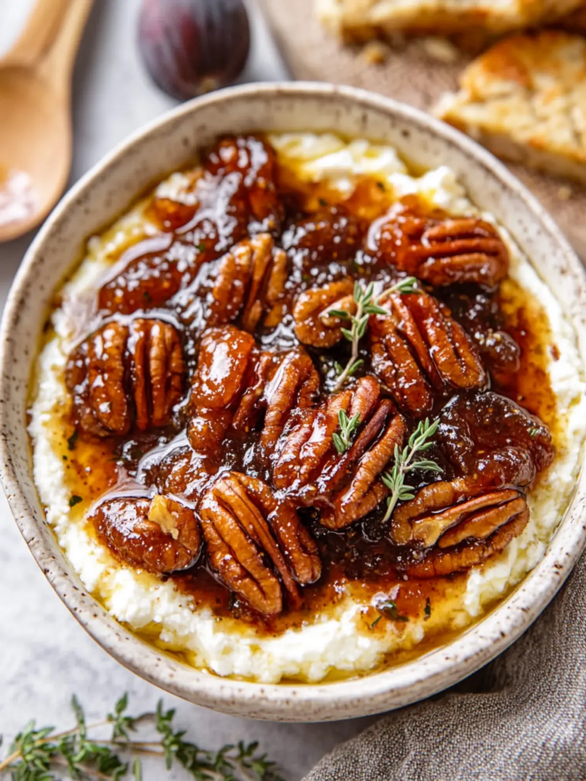 Creamy Baked Feta Dip with Fig Jam and Pecans Delight 2 Baked Feta Dip with Fig Jam and Pecans