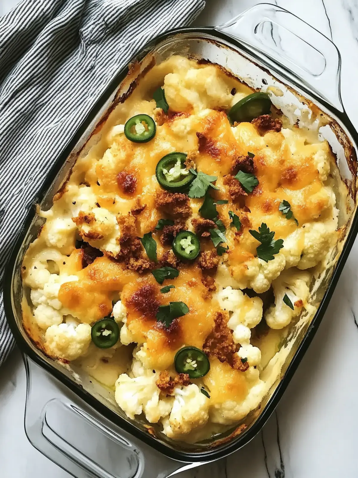 Tasty Jalapeno Popper Cauliflower Casserole Made Easy 2 Tasty Jalapeno Popper Cauliflower Casserole