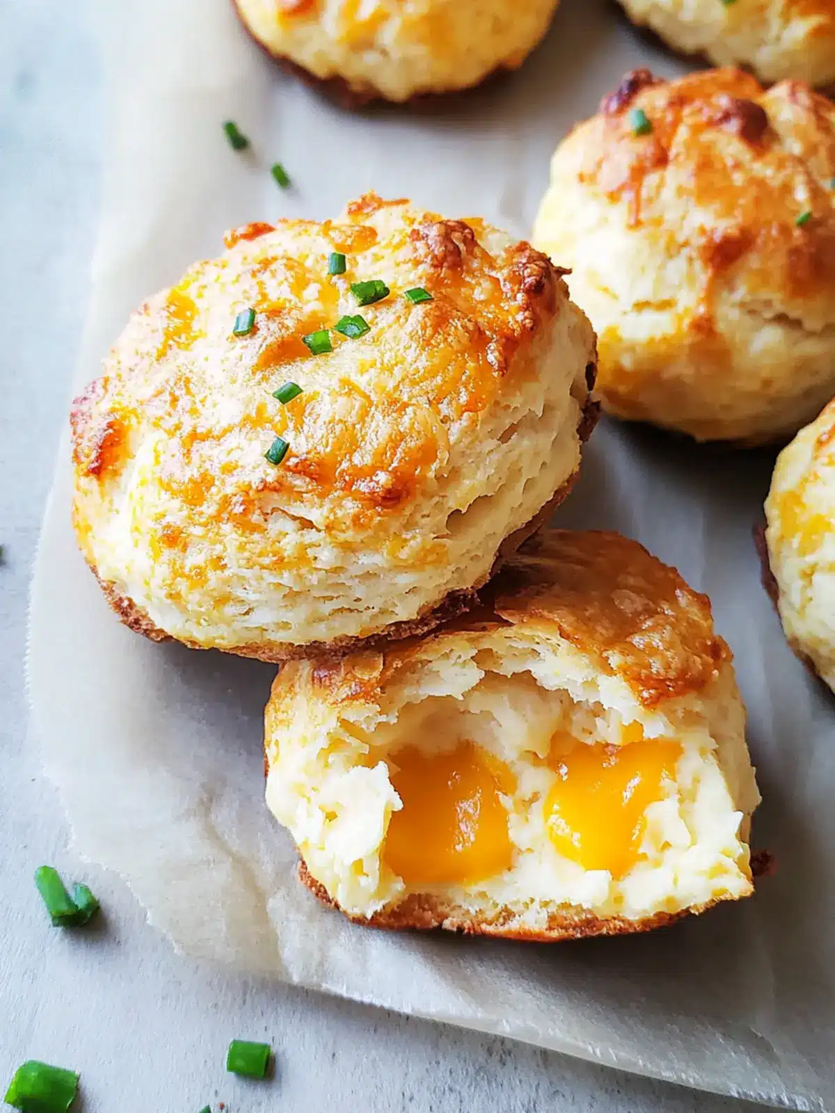 Surprise Cheddar Biscuits with a Soft Egg Center Delight 3 Surprise Cheddar Biscuits