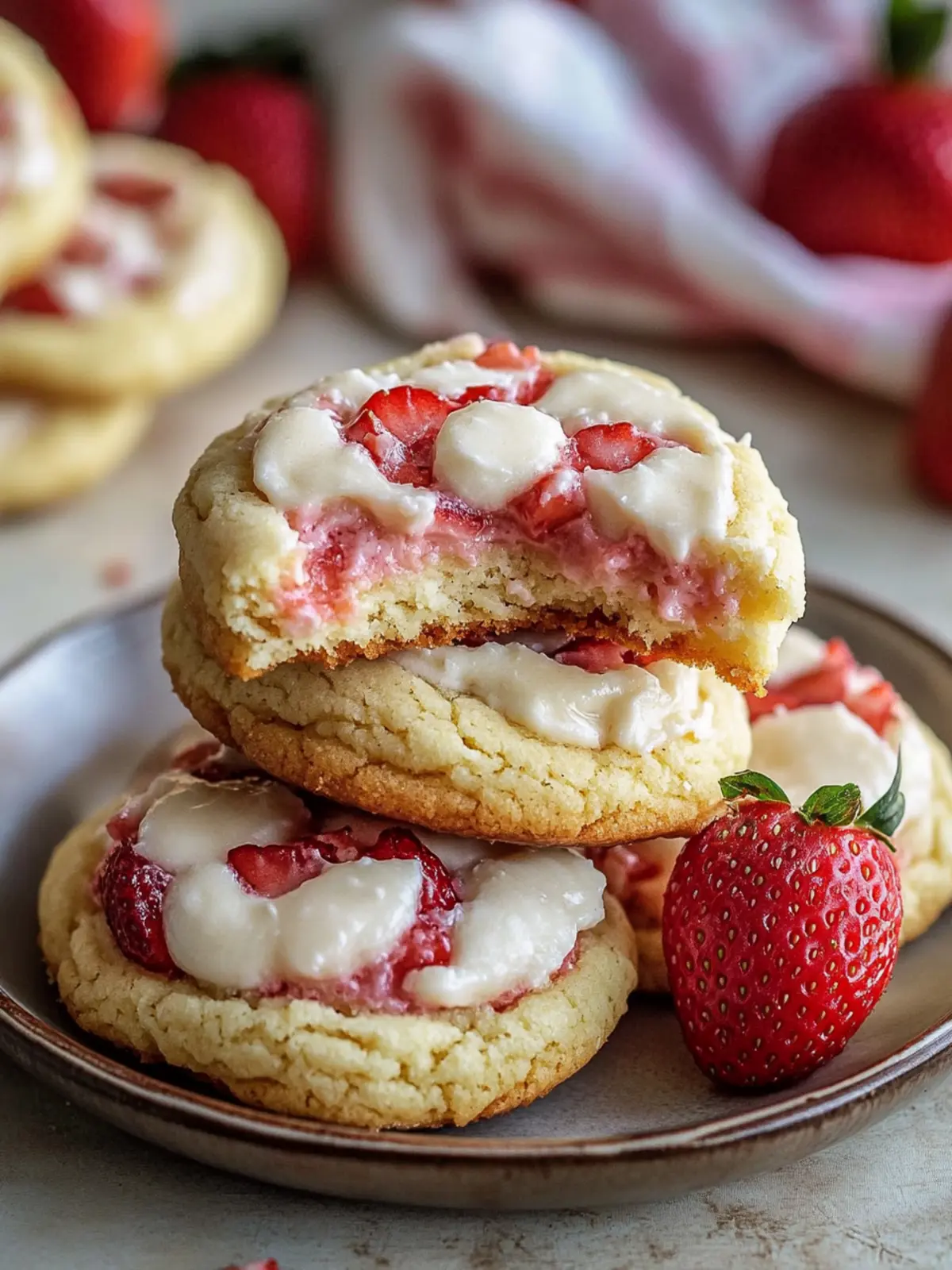 Soft Strawberry Cheesecake Cookies: A Berry Delicious Twist! 3 Soft Strawberry Cheesecake Cookies
