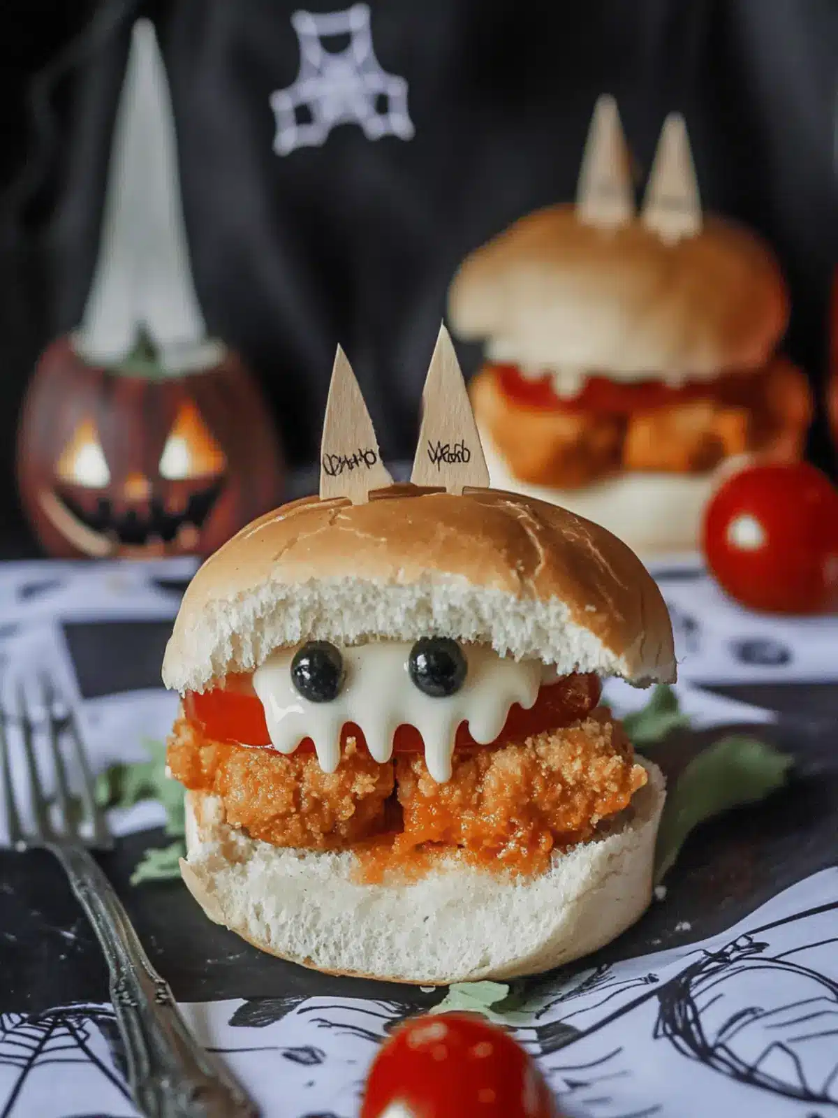 Spooktacular Halloween Chicken Parmesan Sliders You ll Love 2 Halloween Chicken Parmesan Sliders