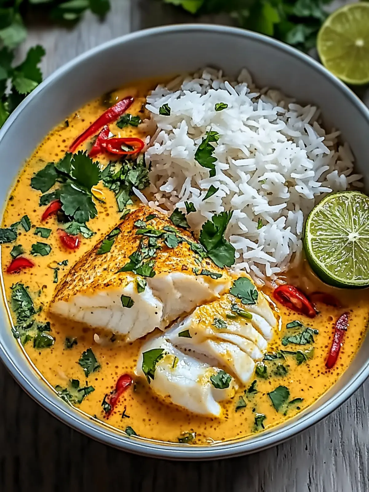 Easy Coconut Lime Fish Curry with Jasmine Rice That Wows 2 Easy Coconut Lime Fish Curry with Jasmine Rice