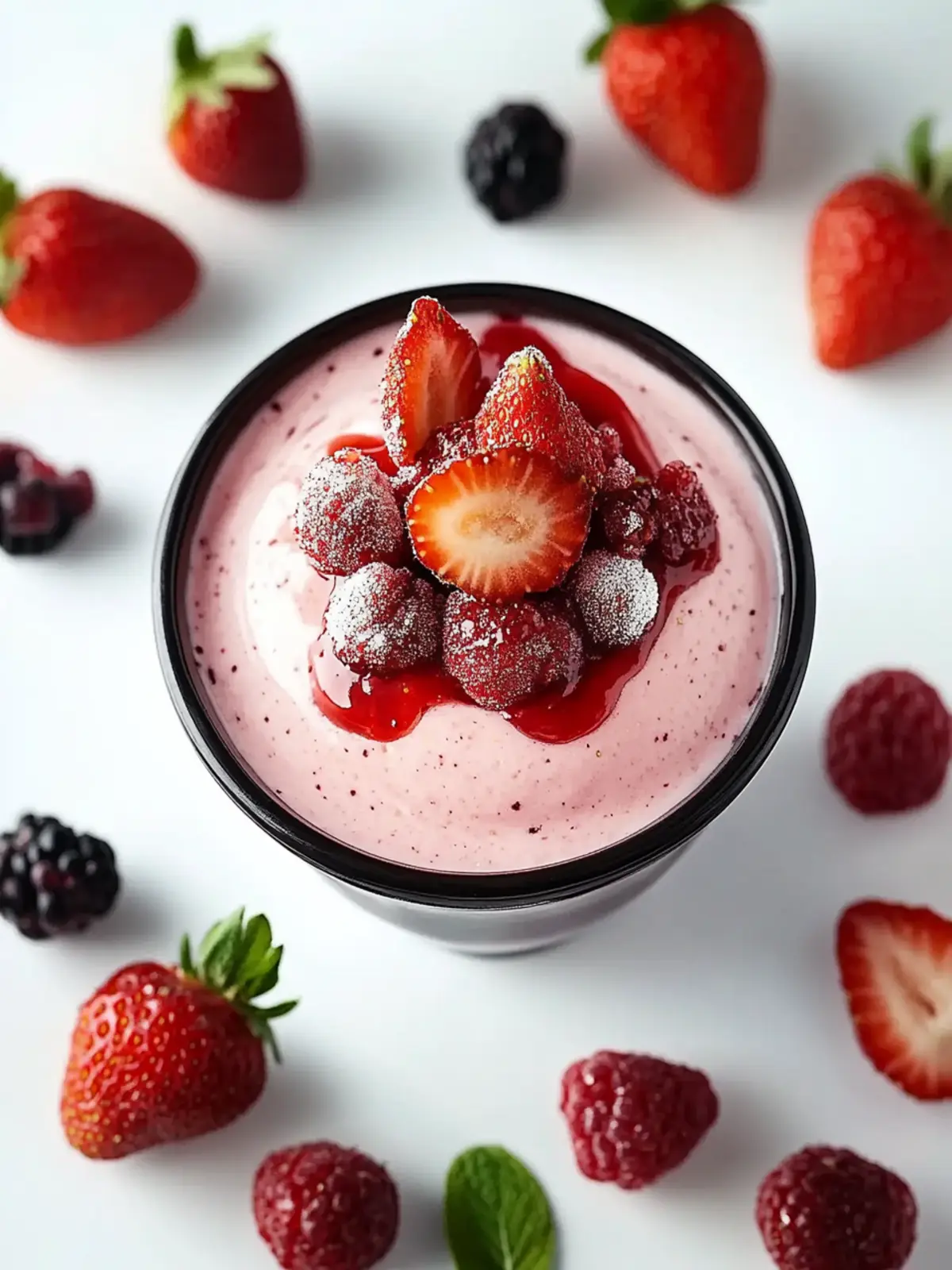 Delicious Strawberry Mousse with Strawberry Sauce Delight 3 Strawberry Mousse with Strawberry Sauce