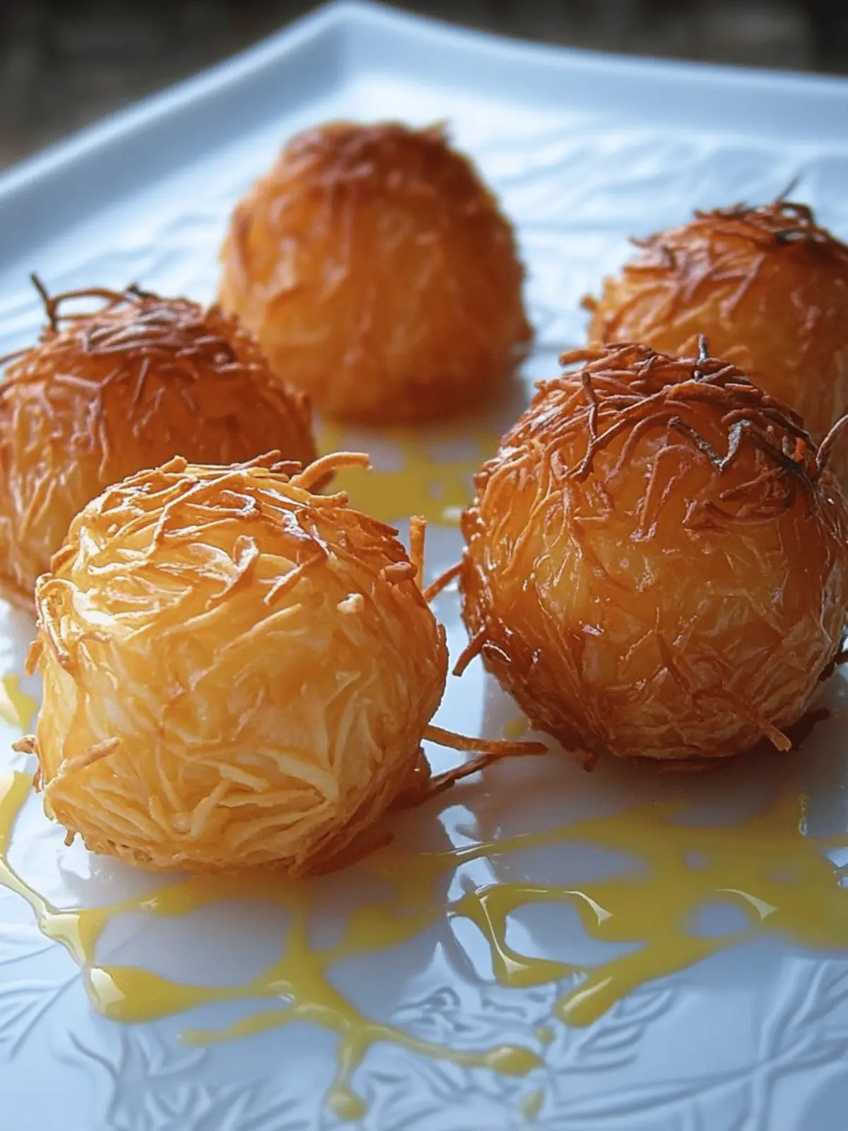 Savory Kataifi Balls with Cheese: Crunchy Cheese Delights 4 Savory Kataifi Balls with Cheese