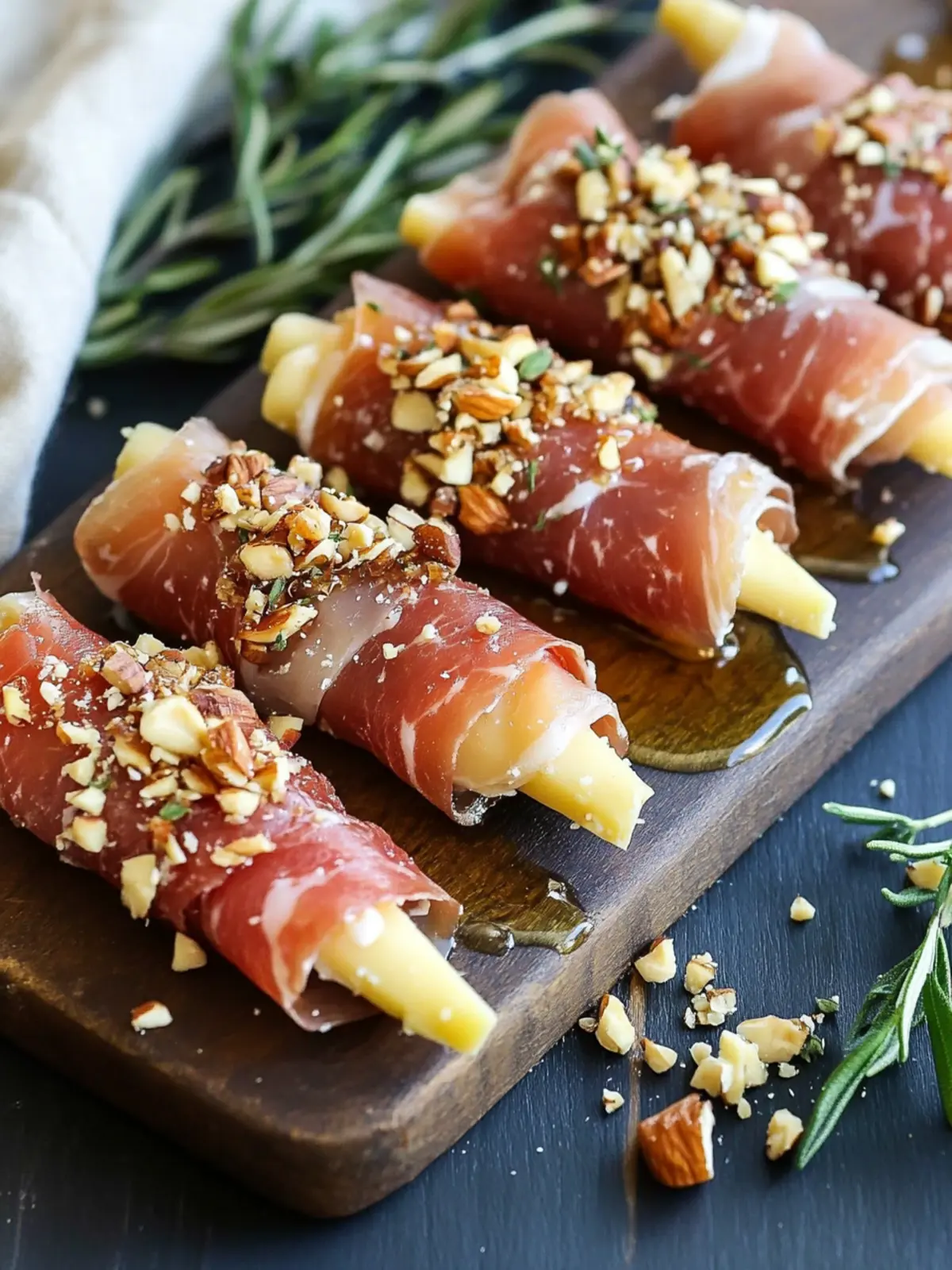 Irresistible Crispy Prosciutto Wrapped Boursin Cheese Bites 2 Crispy Prosciutto Wrapped Boursin Cheese with Honey and Chopped Nuts