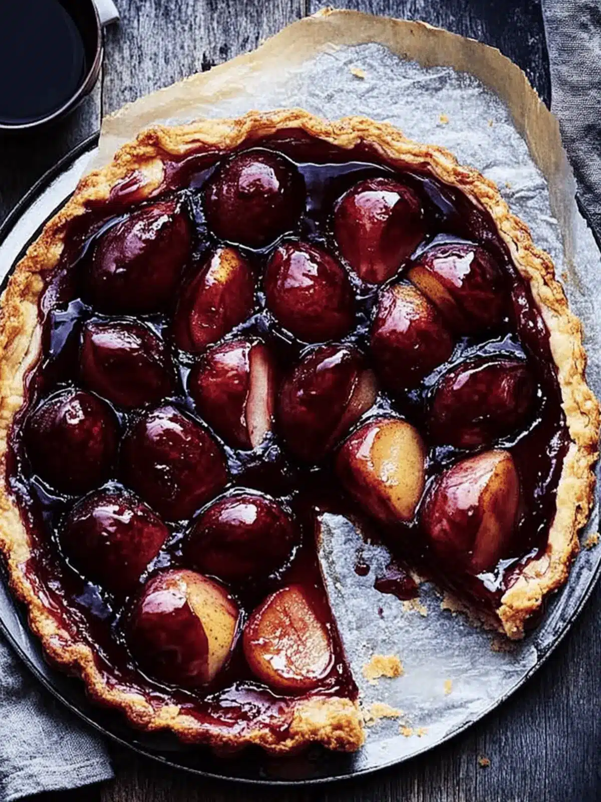 Red Wine-Poached Pear Tarte Tatin That Wow Every Guest 2 Red wine-poached pear tarte tatin