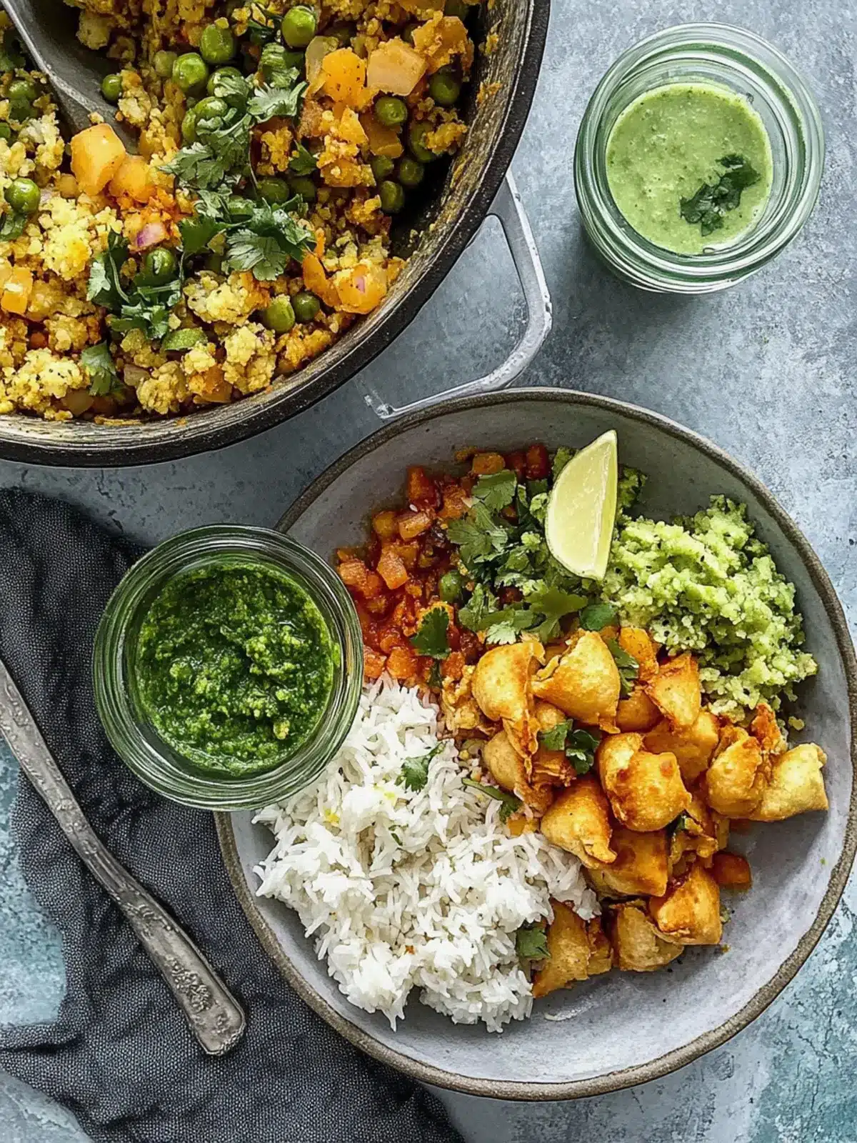 Savor Samosa-Inspired Bowls with Roasted Veggies Delight 2 Samosa-Inspired Bowls