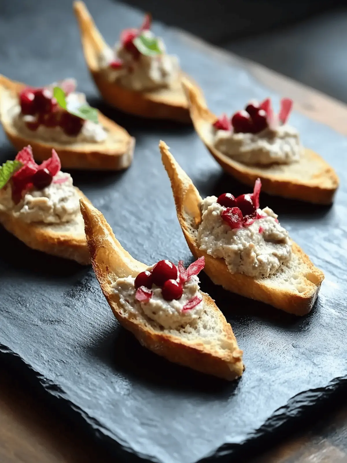Smoked Mackerel P¢t with Cranberry, Lime & Ginger Canap s 2 Smoked mackerel p¢t with cranberry, lime and ginger on Melba toasts