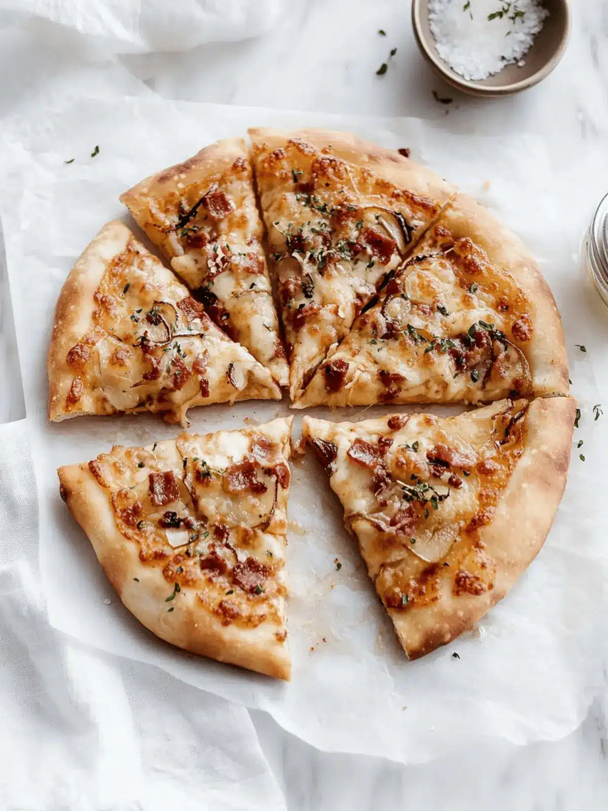 Caramelized Onion, Bacon and Gruyere Pizza in 30 Minutes 4 Caramelized Onion, Bacon and Gruyere Pizza