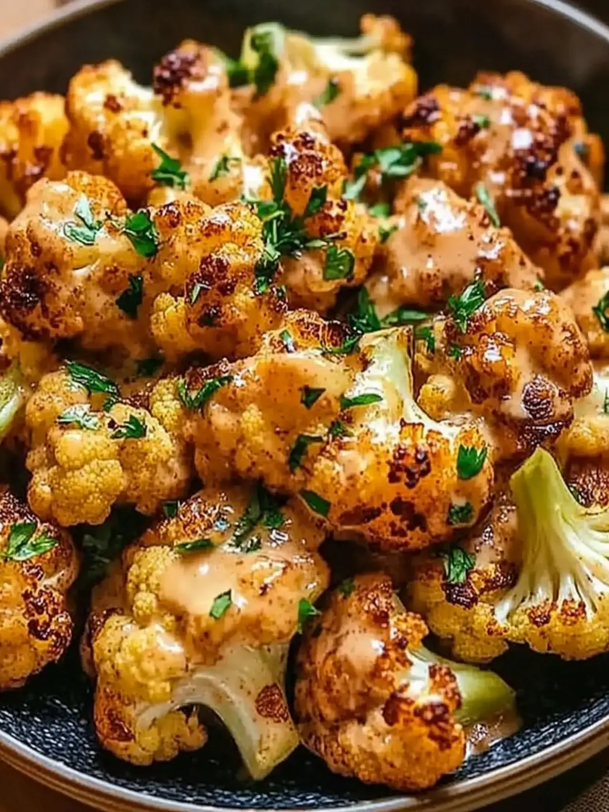 Mouthwatering Moroccan Cauliflower with Tahini-Honey Delight 4 Moroccan Cauliflower with Tahini-Honey