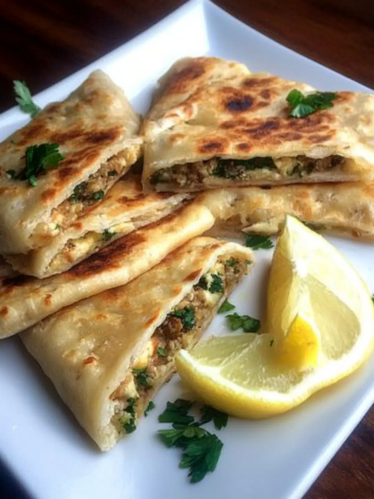 Savor Homemade Turkish Gozleme: Spinach & Feta or Lamb! 2 Turkish Gozleme