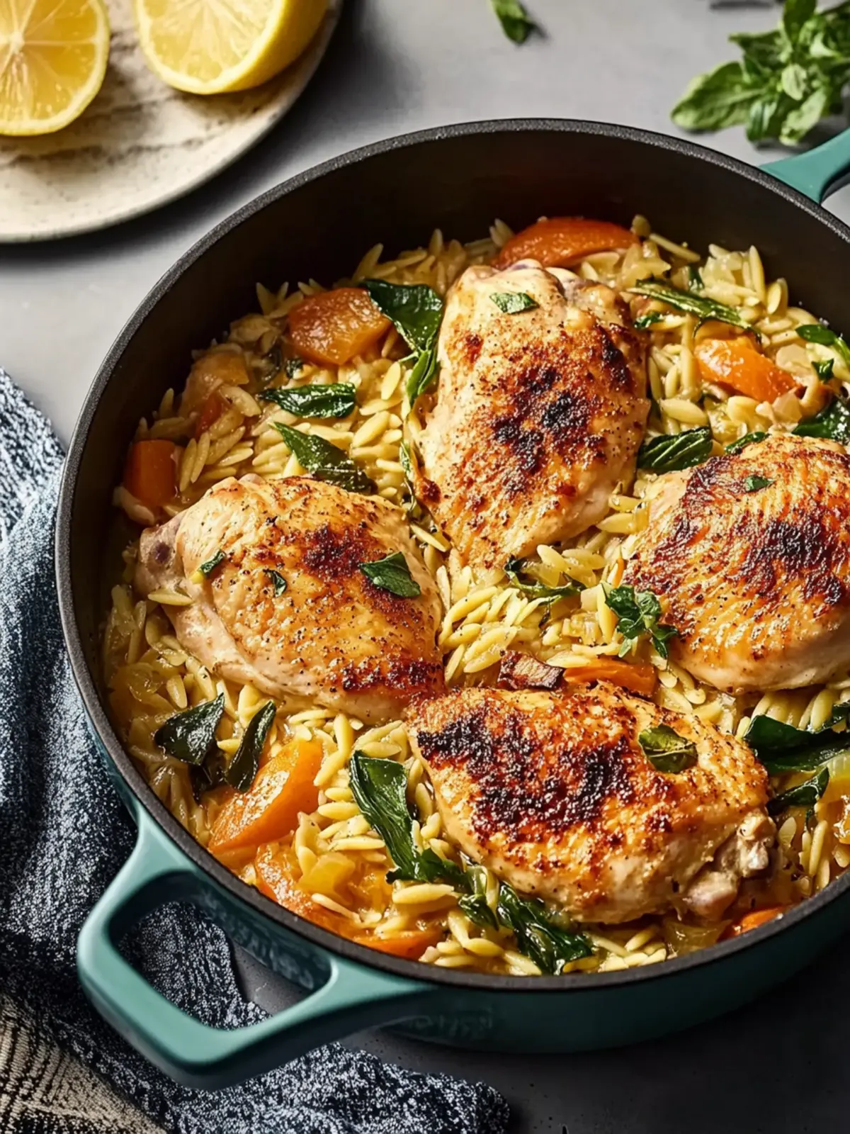 Savory Chicken in a Pot with Lemon Orzo for Cozy Nights 4 Chicken in a Pot with Lemon Orzo