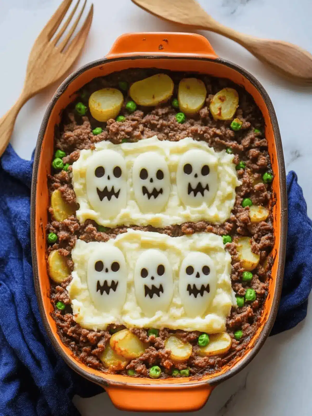 Creepy Shepherd's Pie: Ghost Potatoes for Spooky Comfort! 4 Creepy Shepherd s Pie (Ghost Potatoes!)