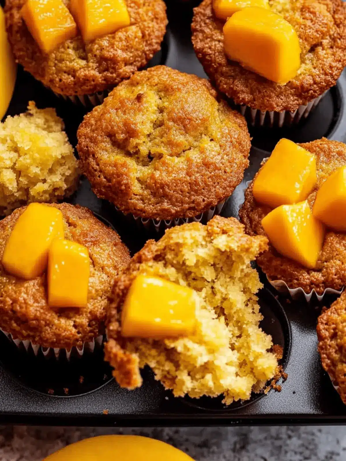 Delicious Mango Muffins with Coconut for a Tropical Twist 3 Mango muffins