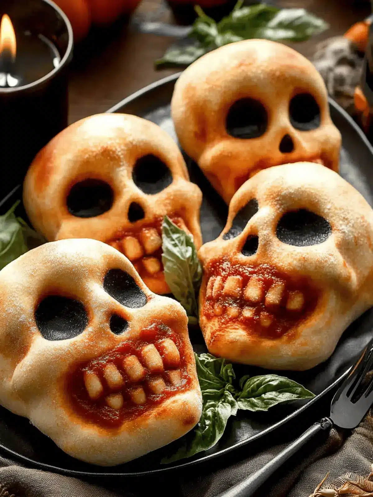 Halloween Pizza Skulls: Spooky Cheesy Fun for Every Bite 3 Halloween Pizza Skulls