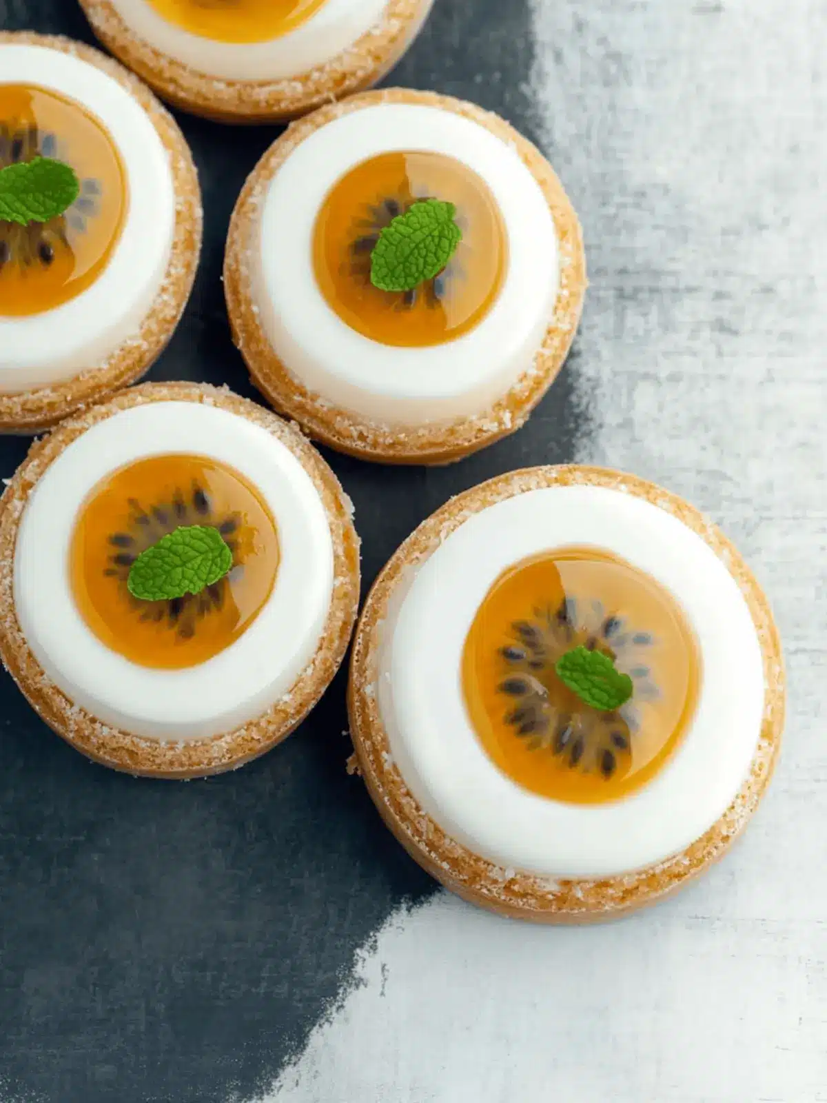 Dairy-Free Coconut Panna Cotta with Passion Fruit Bliss 3 Coconut Panna Cotta with Passion fruit