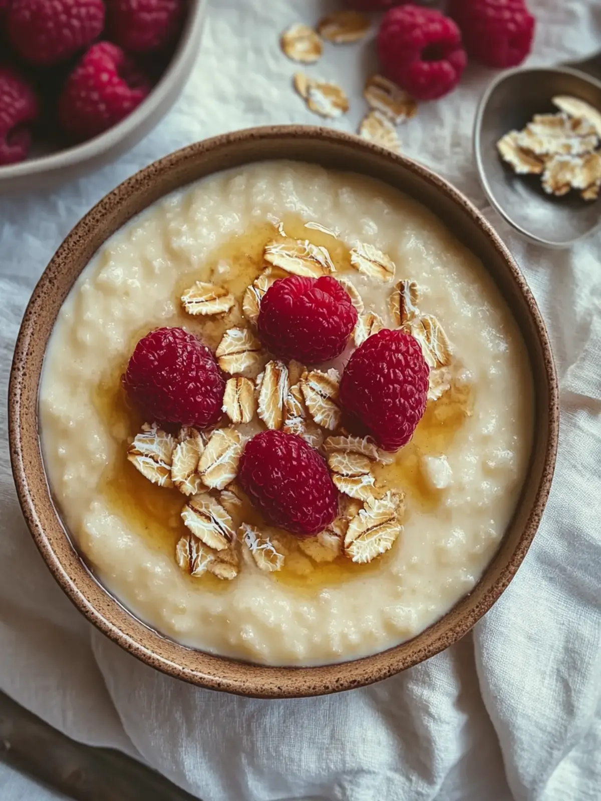 Creamy Custard Oatmeal with Fruits for a Gourmet Breakfast 4 Custard Oatmeal