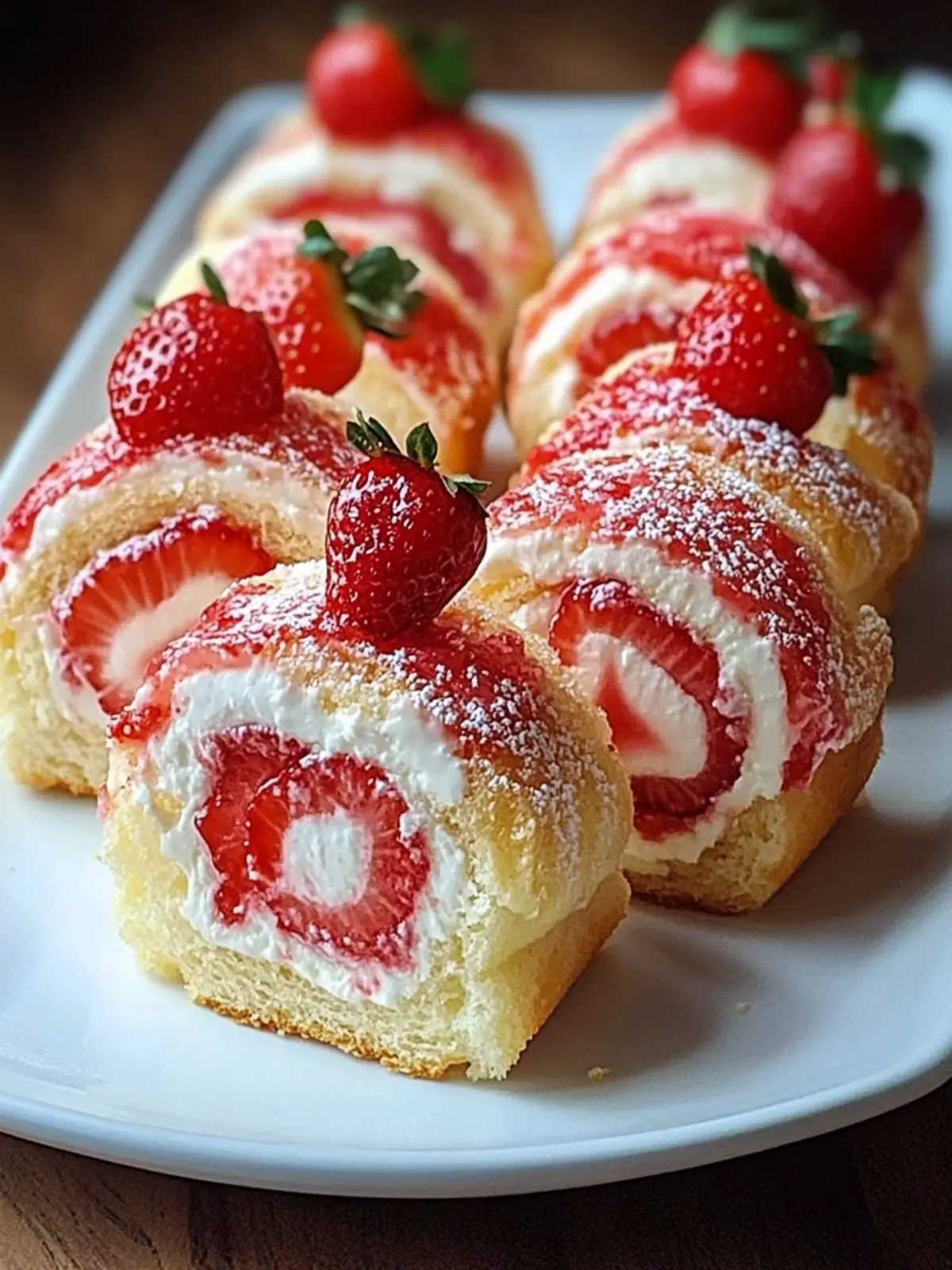 Decadent Strawberry Cheesecake Sweet Rolls for Sweet Tooth Lovers 2 Strawberry Cheesecake Sweet Rolls