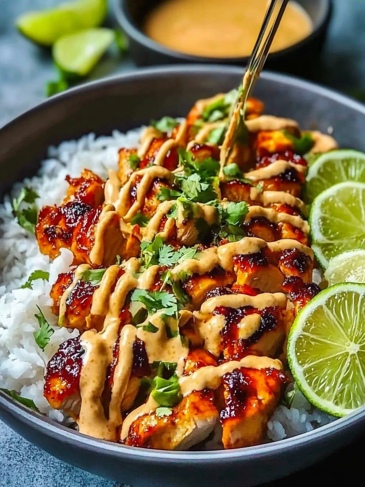 Sweet Chili Chicken Bowl with Coconut Lime Drizzle Magic 2 Sweet Chili Chicken Bowl with Coconut Lime Drizzle