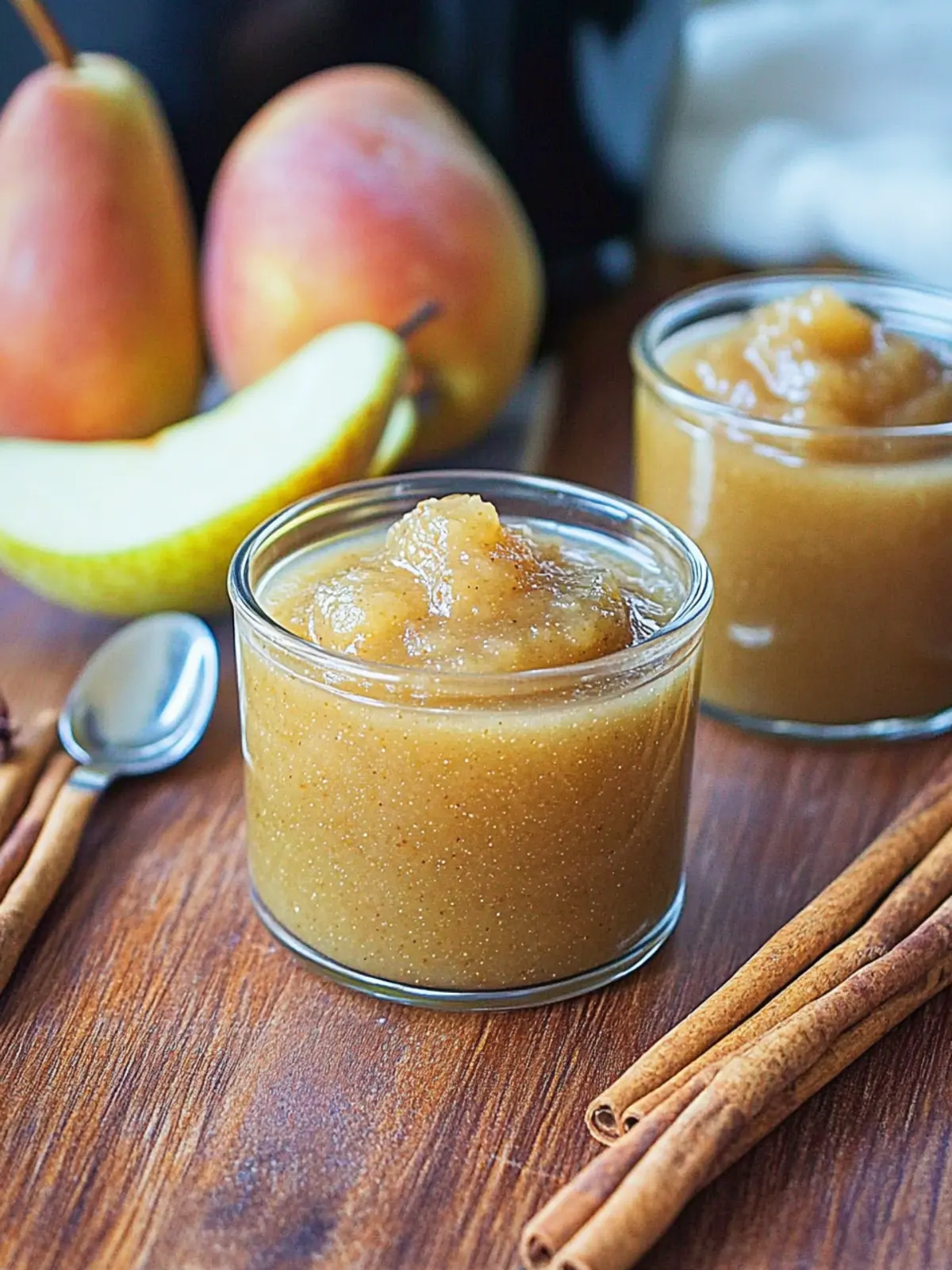 Homemade Slow Cooker Pear Applesauce with Cozy Spices 4 Slow Cooker Pear Applesauce