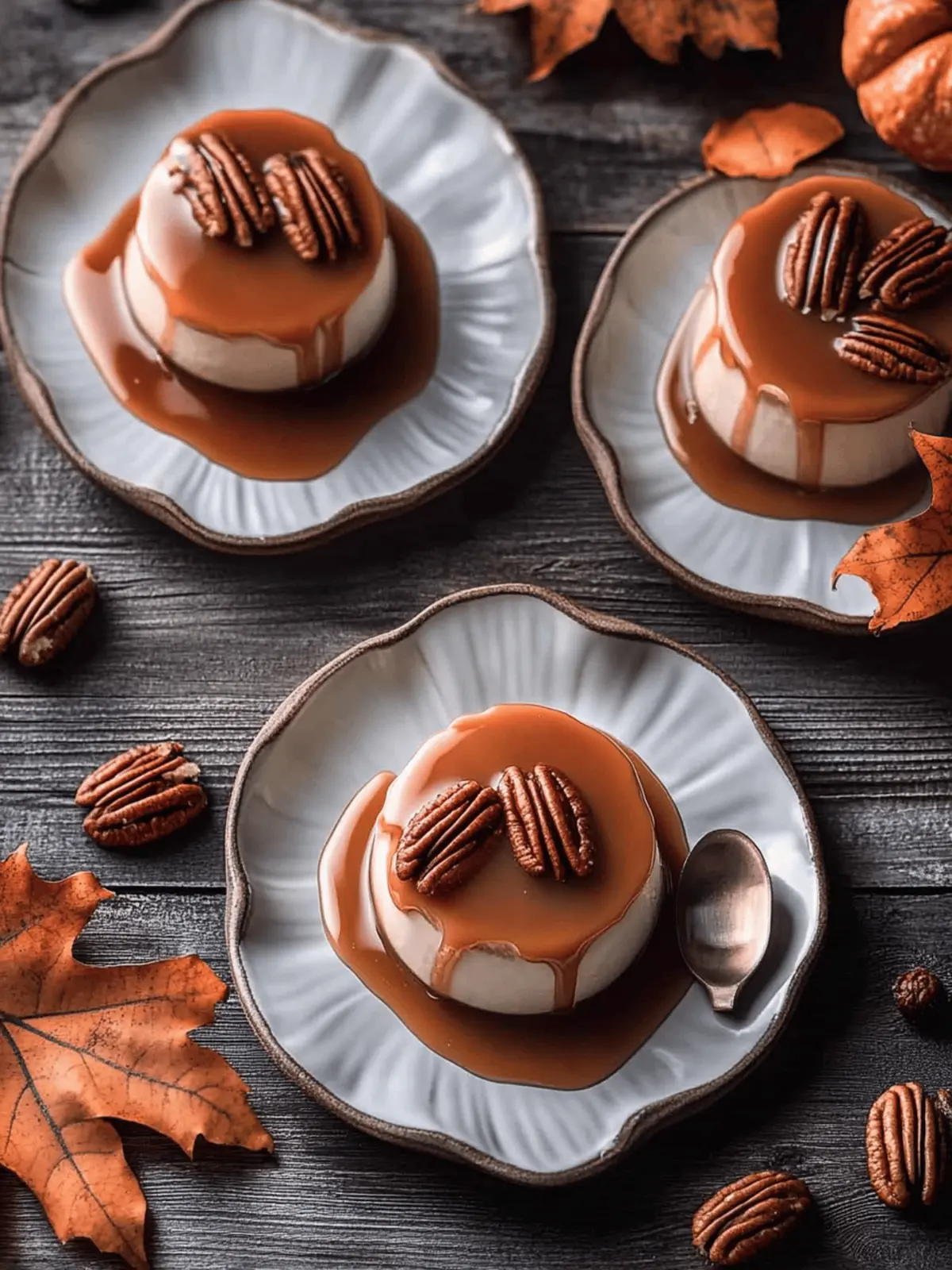 Pumpkin Caramel Panna Cotta with Crunchy Candied Pecans 4 Pumpkin Caramel Panna Cotta with Candied Pecans