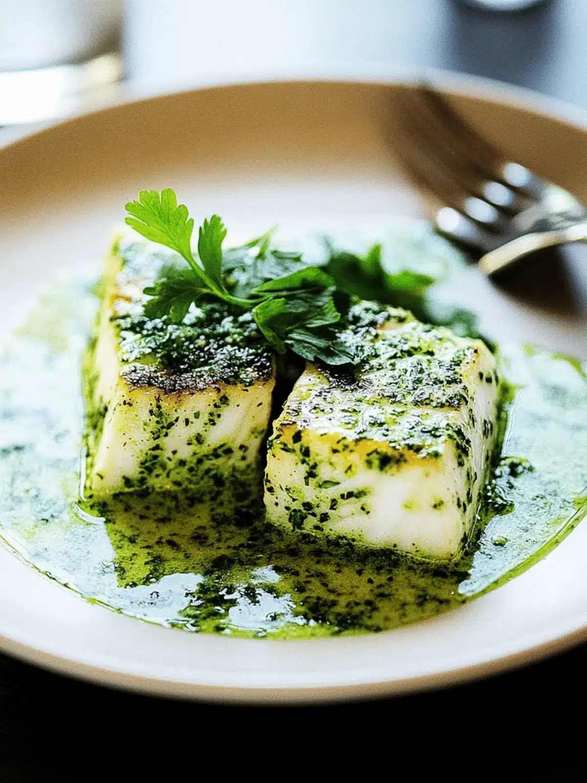 Elevate Dinner with Roasted Halibut and Chervil Sauce Delight 4 Roasted Halibut with Chervil Sauce
