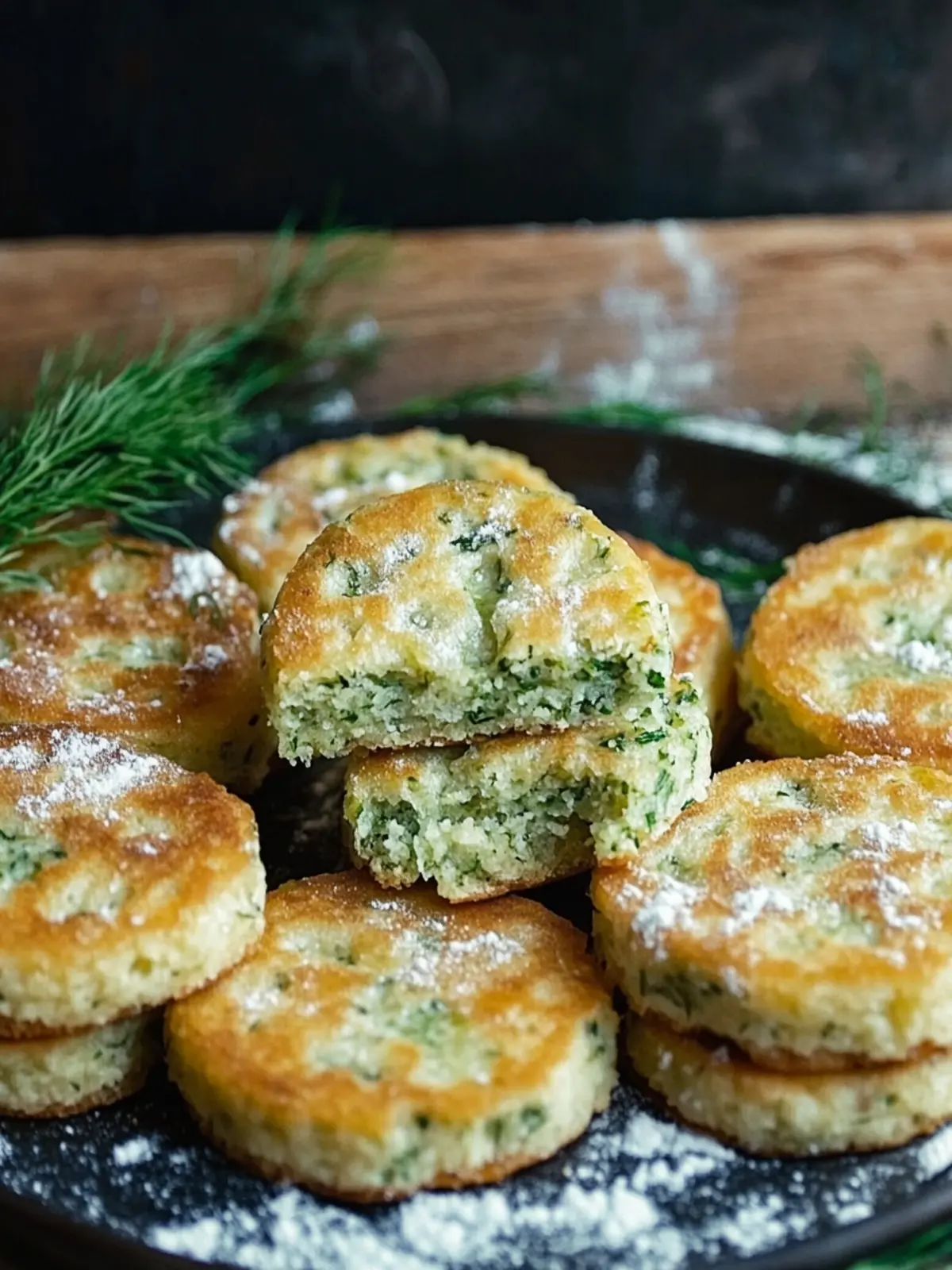 Green Olive and Herb Welsh Cakes: Savory Snack Delight 3 Green olive and herb Welsh cakes