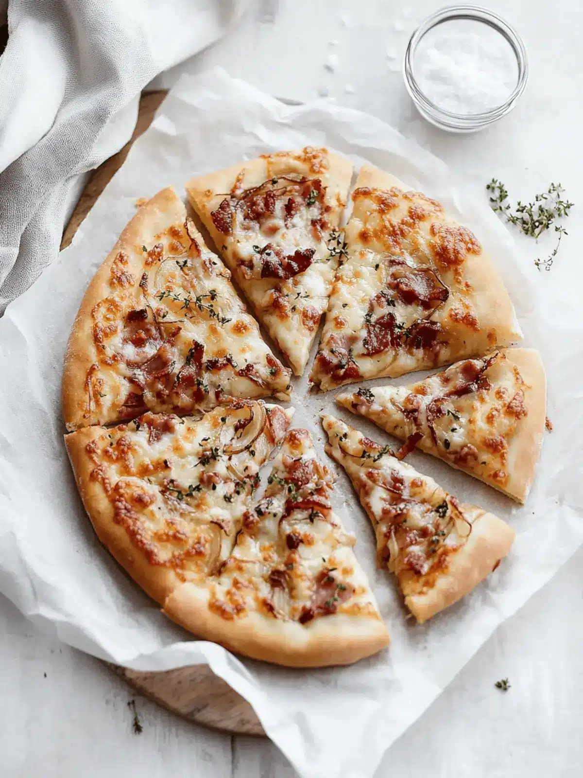 Caramelized Onion, Bacon and Gruyere Pizza in 30 Minutes 2 Caramelized Onion, Bacon and Gruyere Pizza