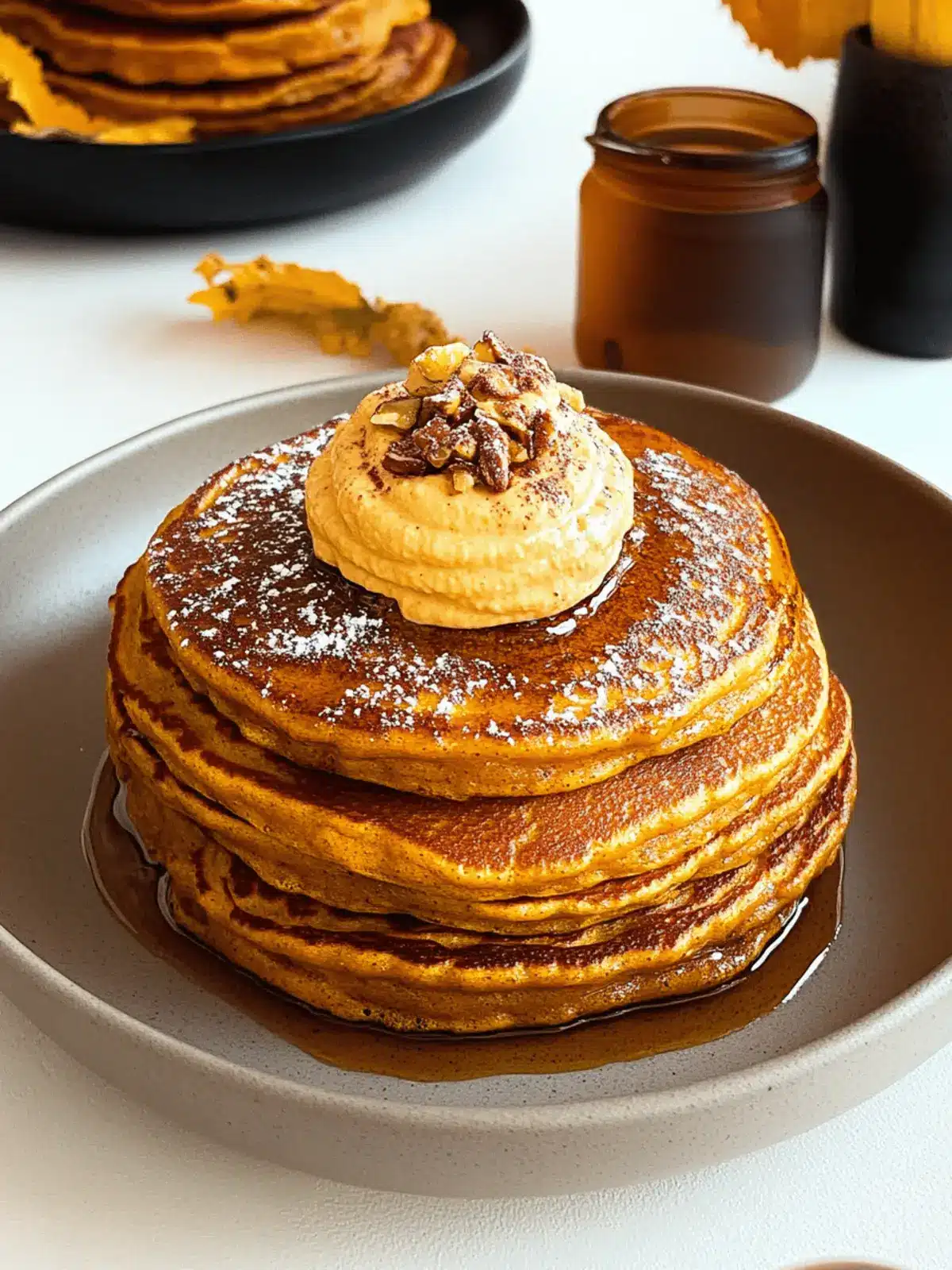 Cozy Pumpkin Pancakes with Fluffy Cinnamon Butter Delight 3 Pumpkin Pancakes