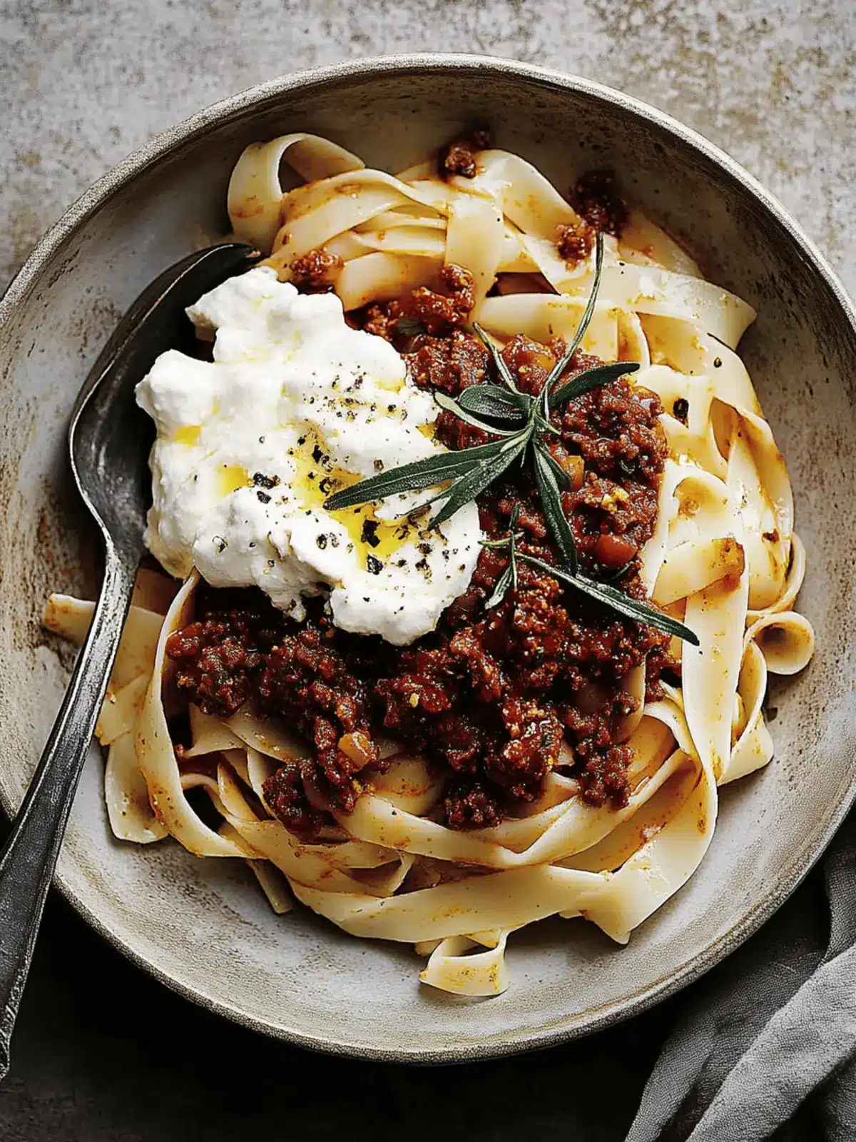 Quick Chorizo Bolognese with Buffalo Mozzarella Bliss 4 Chorizo Bolognese with Buffalo Mozzarella