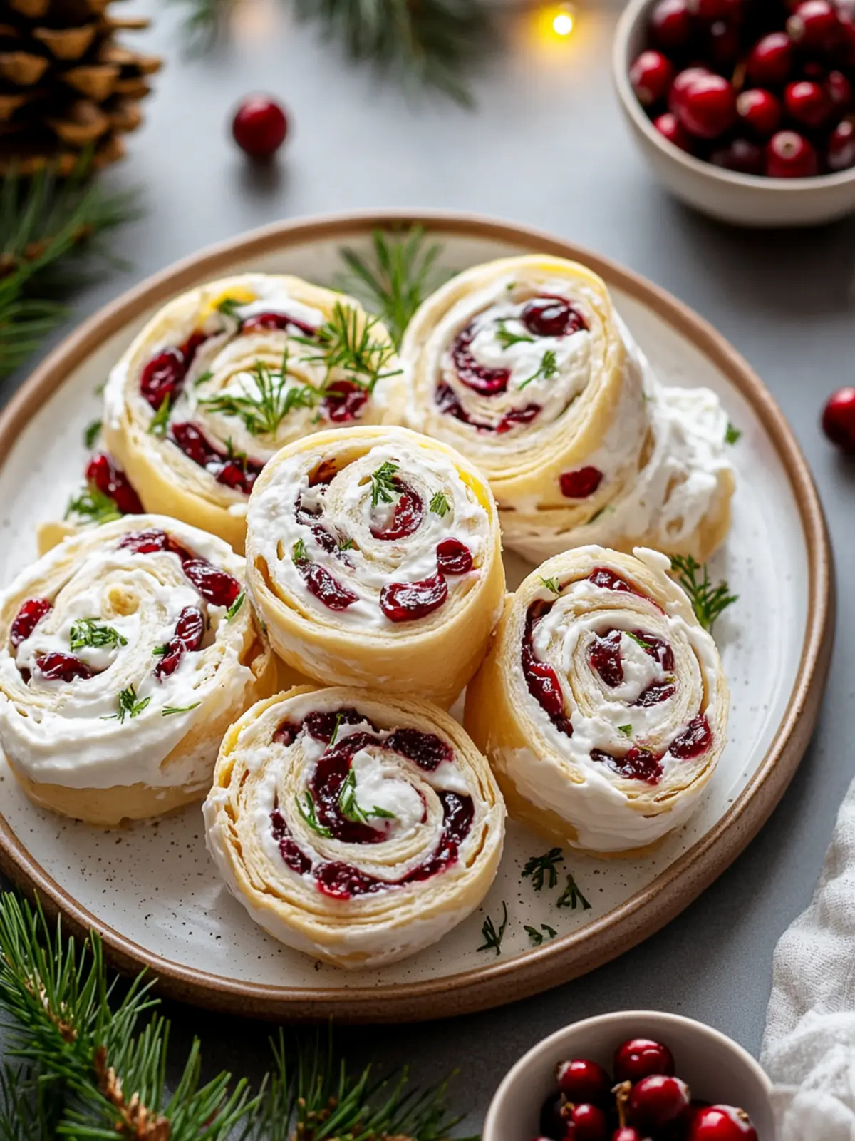 Festive Christmas Cranberry Roll Ups: Easy & Delicious Appetizer 3 Christmas Cranberry Roll Ups