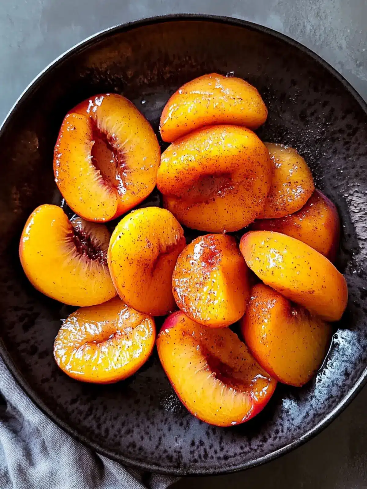 Irresistibly Easy Pan-Fried Peaches with Sugar and Cinnamon 4 Easy pan fried peaches with sugar and cinnamon