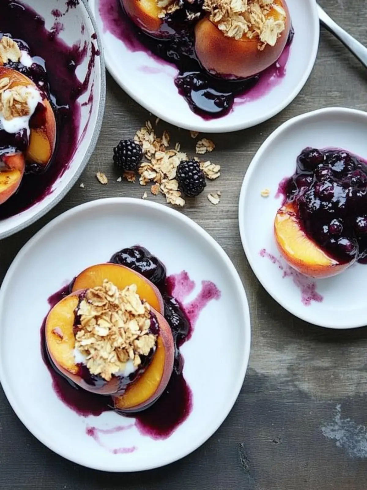 Grilled Peaches with Blackberry Sauce: A Sweet Summer Delight 4 Grilled Peaches with Blackberry Sauce