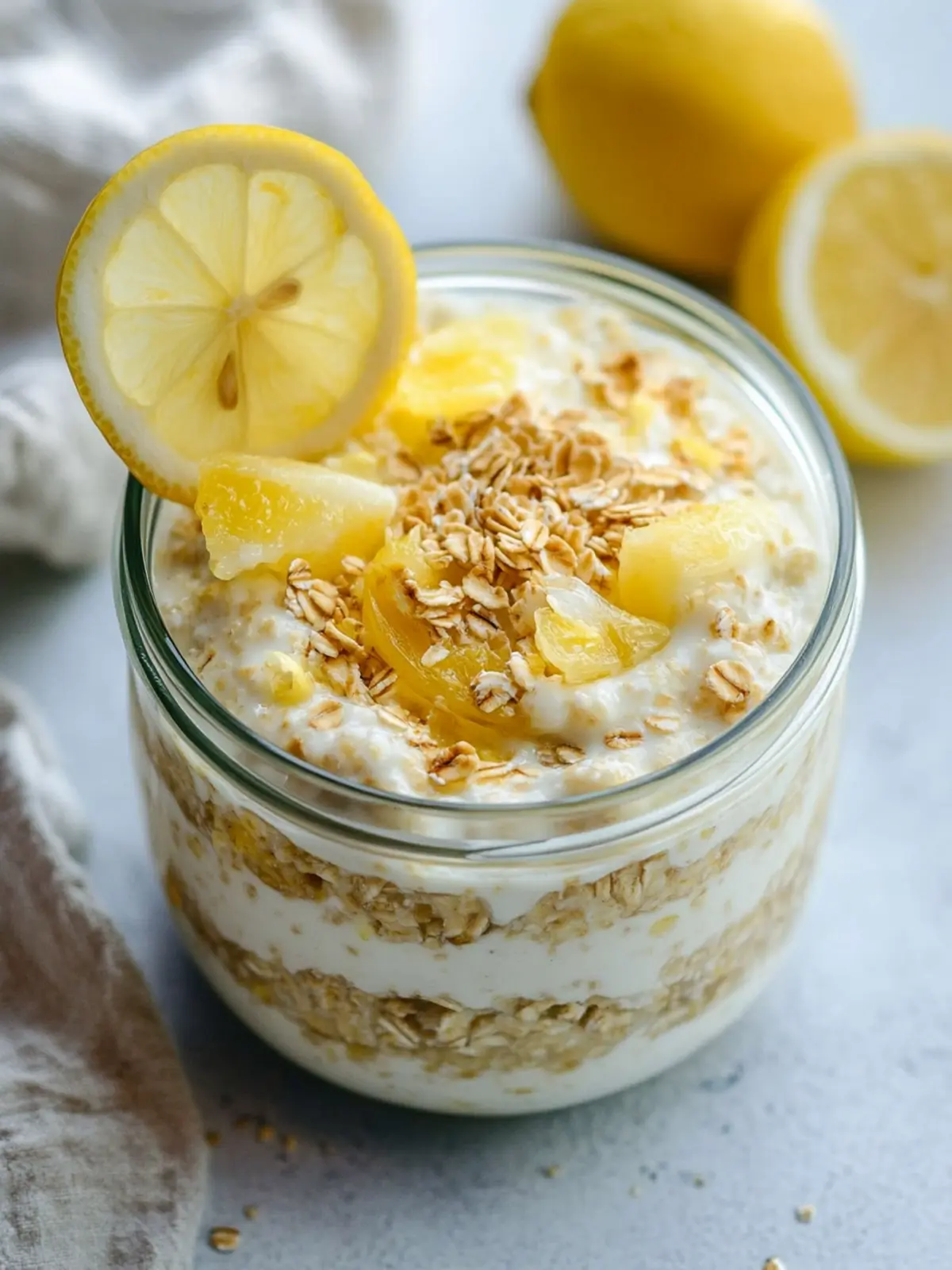 Lemon Cheesecake Overnight Oats for a Zesty Breakfast Upgrade 2 Lemon Cheesecake Overnight Oats
