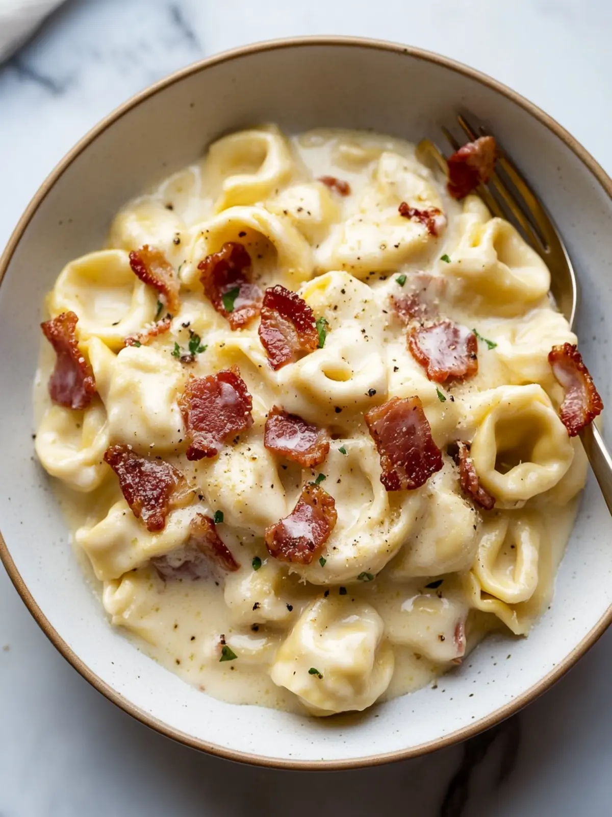 Creamy Bacon Tortellini Alfredo for Cozy Weeknight Dinners 4 Bacon Tortellini Alfredo