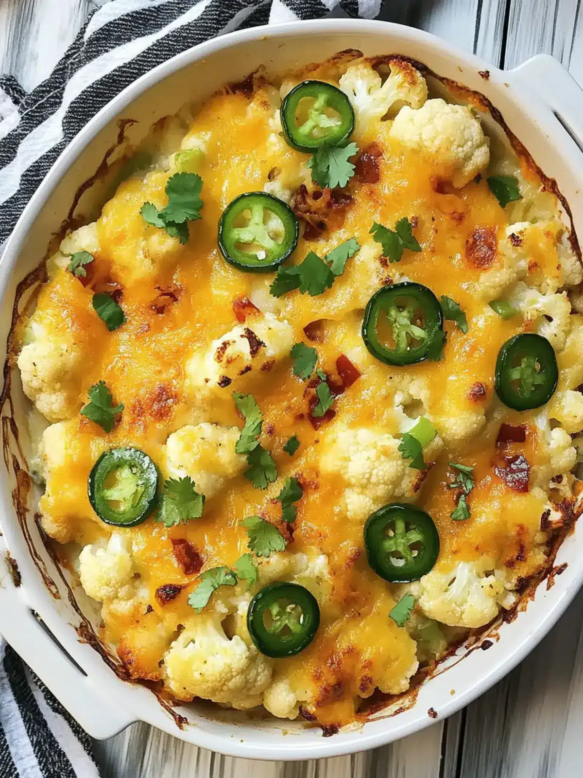 Tasty Jalapeno Popper Cauliflower Casserole with a Twist 2 Tasty Jalapeno Popper Cauliflower Casserole