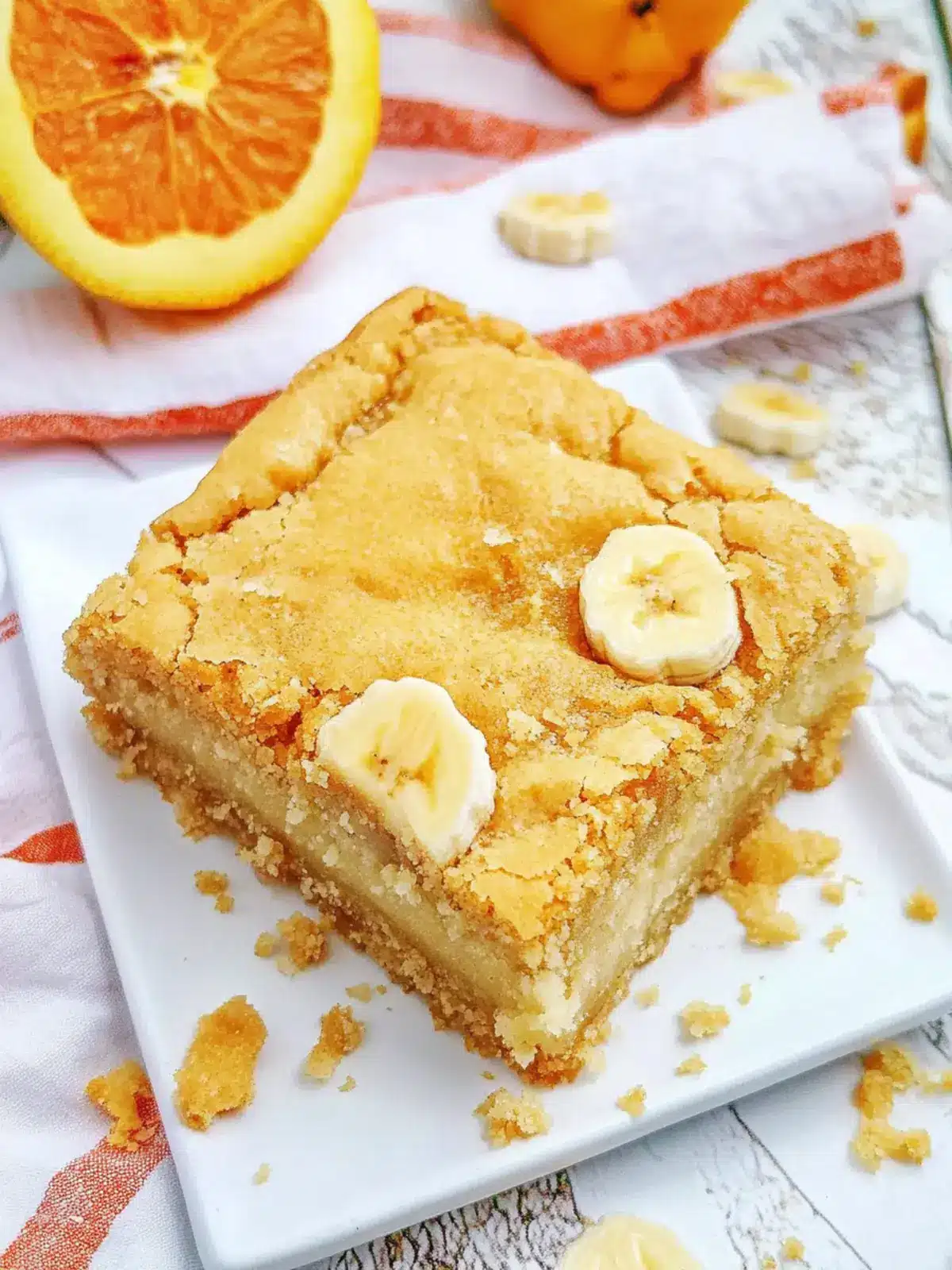 Irresistible Banana Blondies with Vanilla Wafer Crunch 2 Banana Blondies