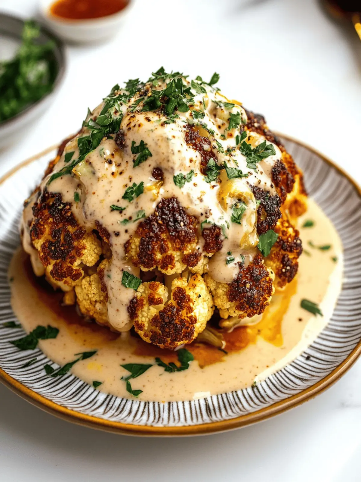 Roasted Cauliflower with Sauce That Wows Your Taste Buds 3 Roasted Cauliflower with Sauce