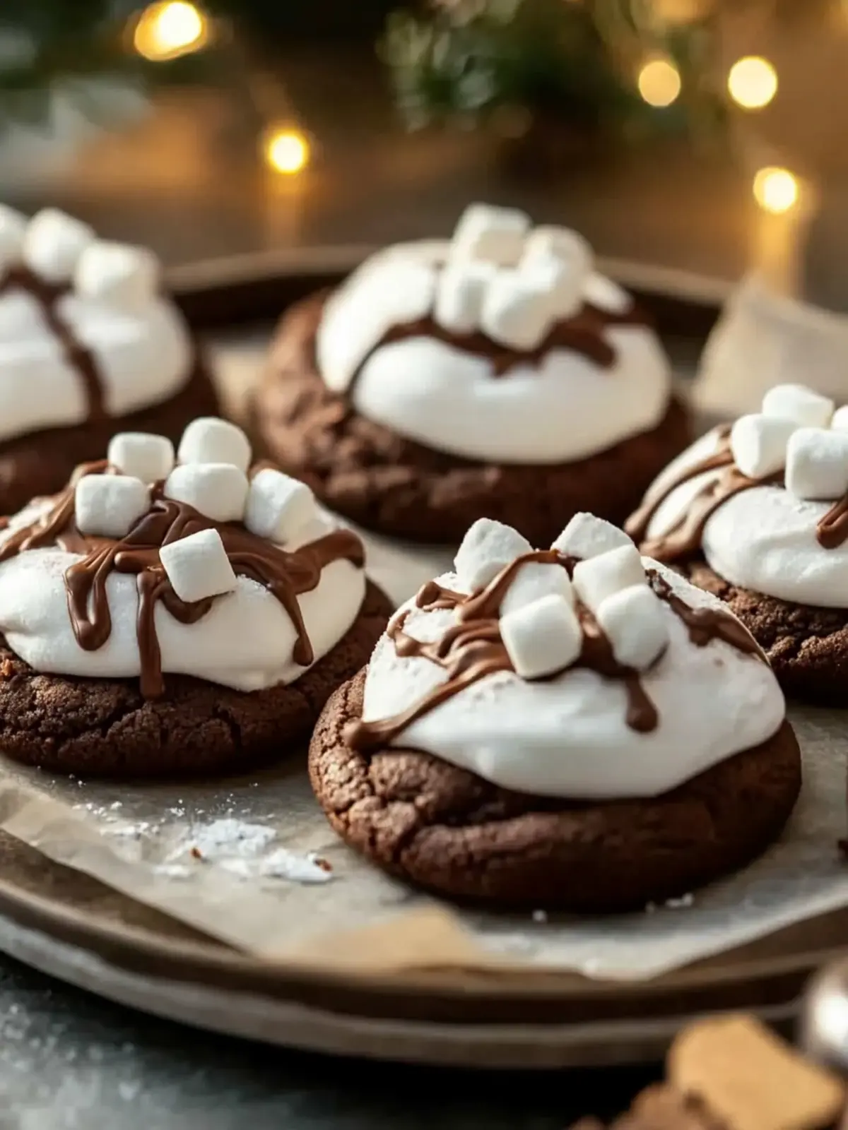 Warm Up with Hot Cocoa Cookies and Marshmallow Frosting Delight 3 Hot Cocoa Cookies with Marshmallow Frosting