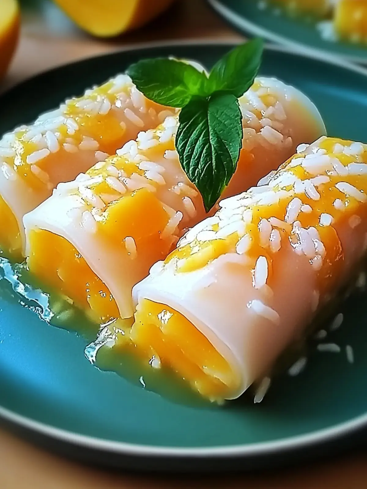 Sweet Mango Sticky Rice Rolls for a Refreshing Vegan Treat 4 Sweet Mango Sticky Rice Rolls