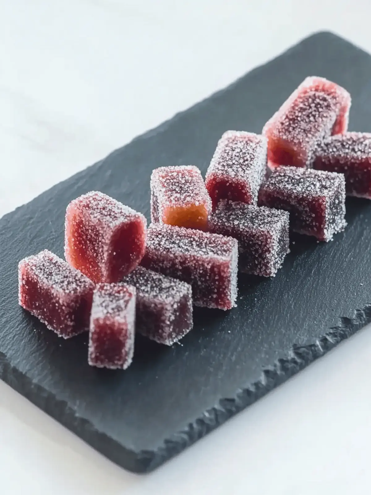 Raspberry P¢te de Fruits with Coconut Snow Delight 3 P¢te de fruits